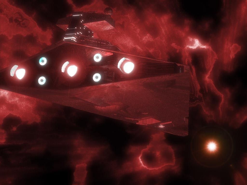 Star Destroyer nello spazio rosso, 1024x768 HD, Desktop