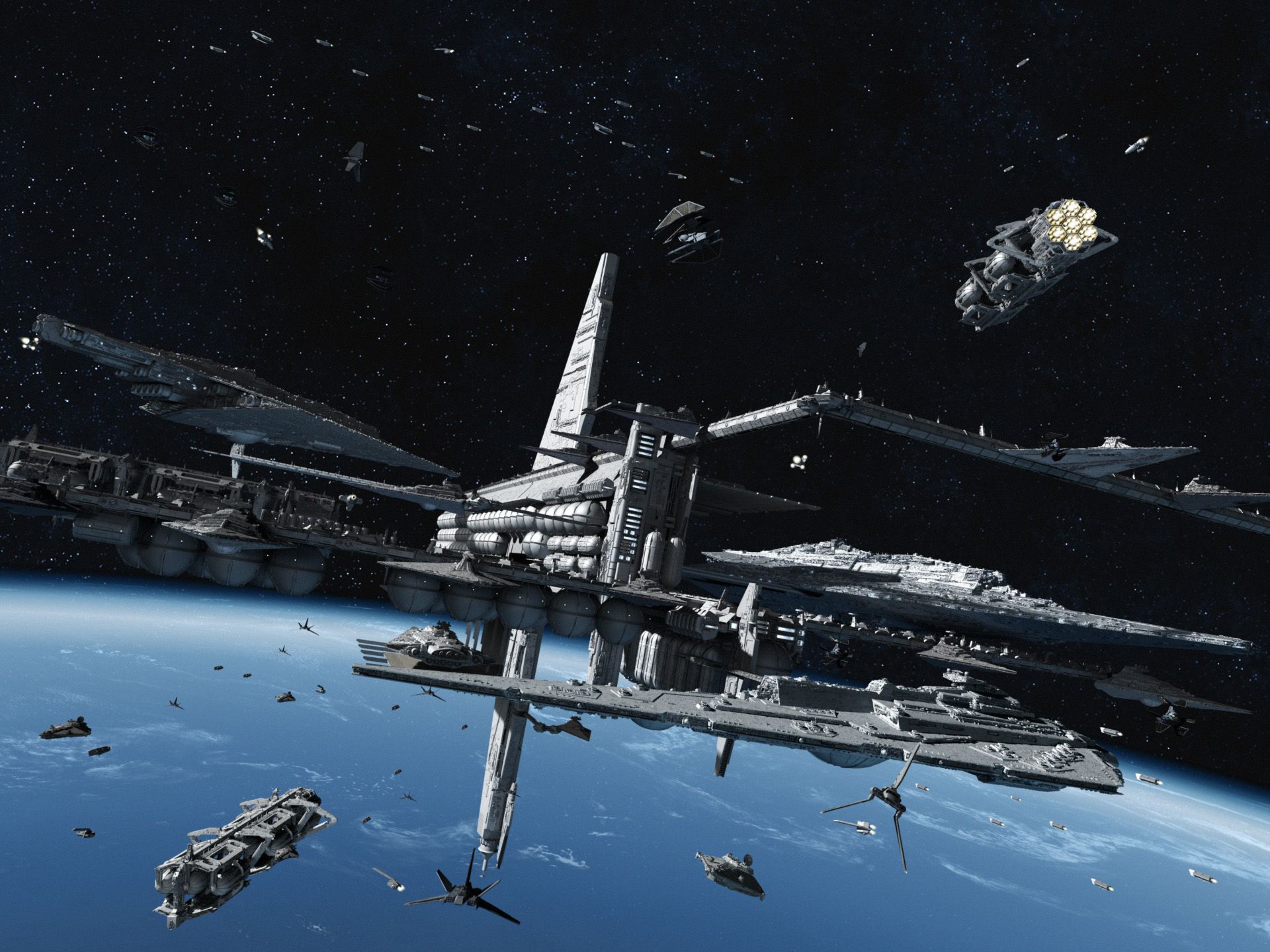 Stazione spaziale Star Wars orbitale, 1920x1440 Full HD+ WUXGA, Desktop