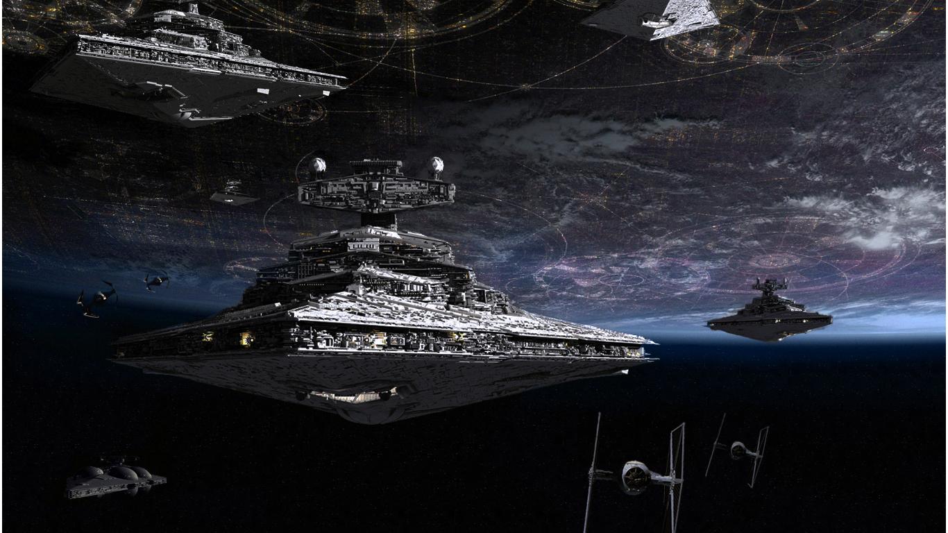 Star Destroyer flotta spaziale, 1366x768 HD, Desktop