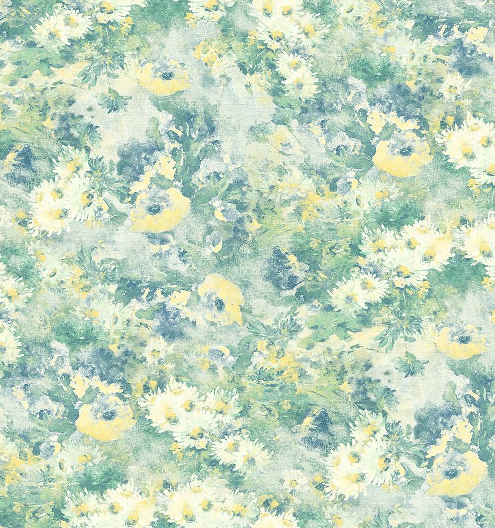 Margherite dipinte verde azzurro, 1000x1067 Verticale, Android