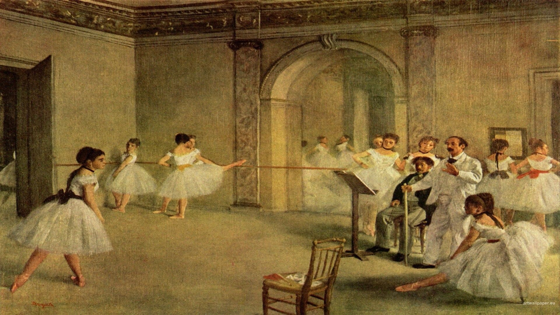 Ballerine di Degas, sala danza, 1920x1080 Full HD, PC Desktop