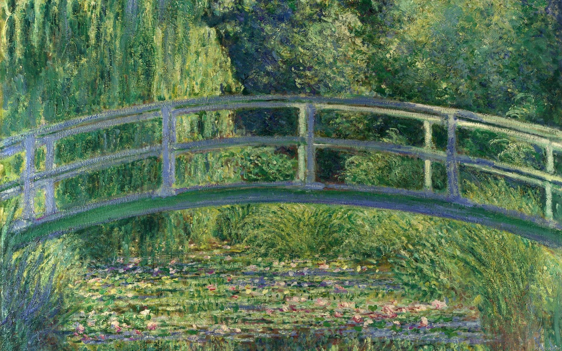 Ponte giapponese Monet ninfee, 1920x1200 Full HD+ WUXGA, Desktop