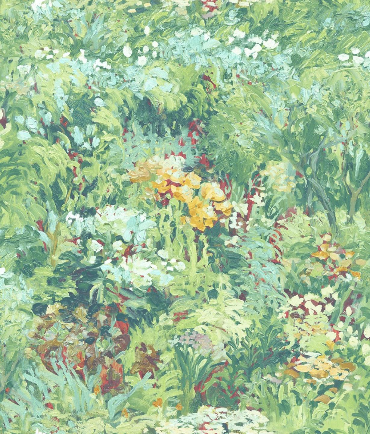 Giardino fiorito dipinto verde, 1229x1440 Verticale, Mobile