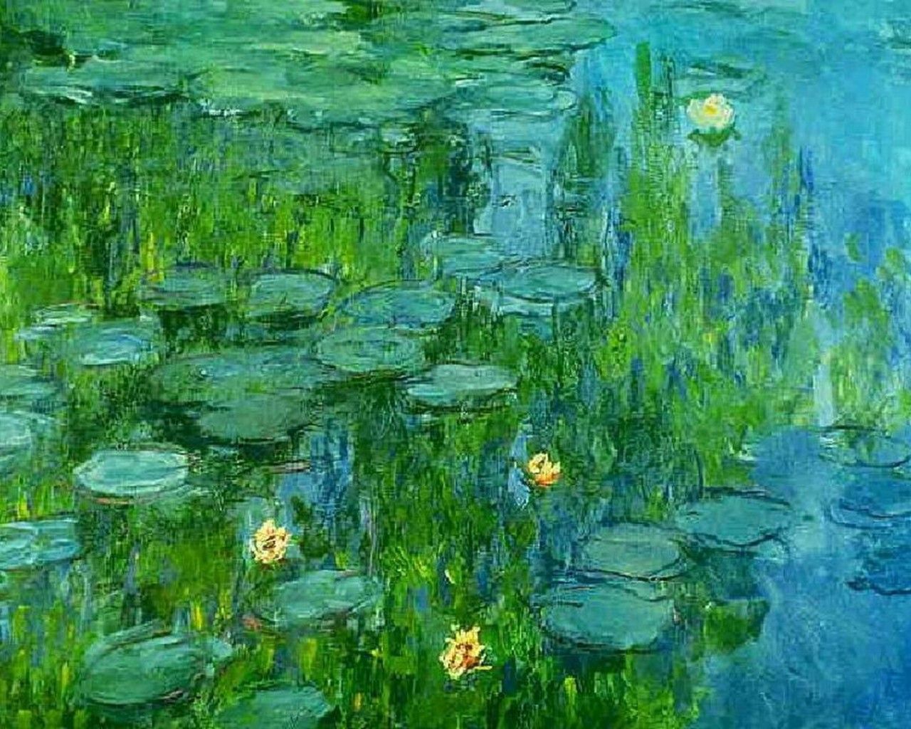 Ninfee Monet dipinto impressionista, 1280x1024 HD, Desktop