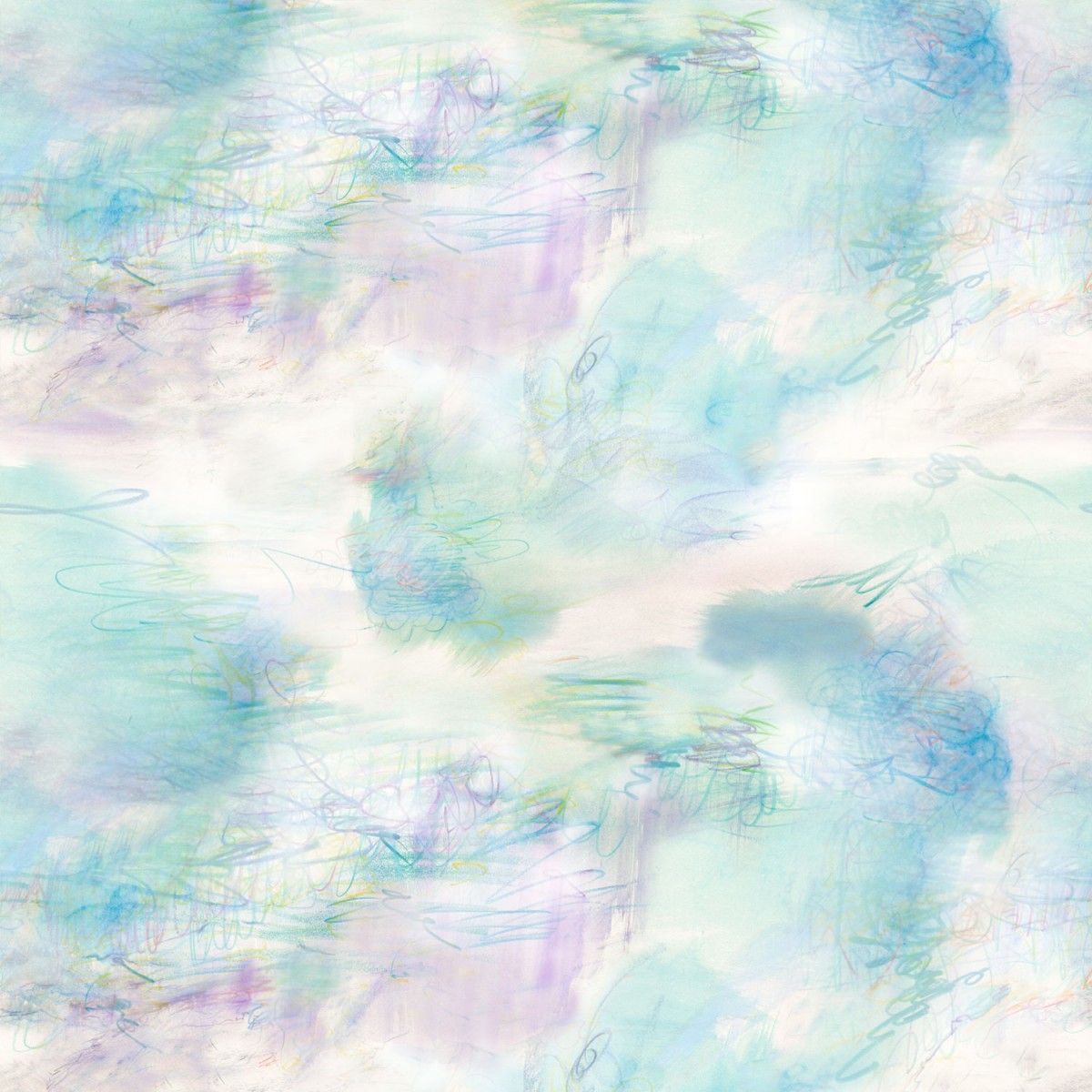 Nuvole acquerello verde-lilla, 1200x1200 HD, PC