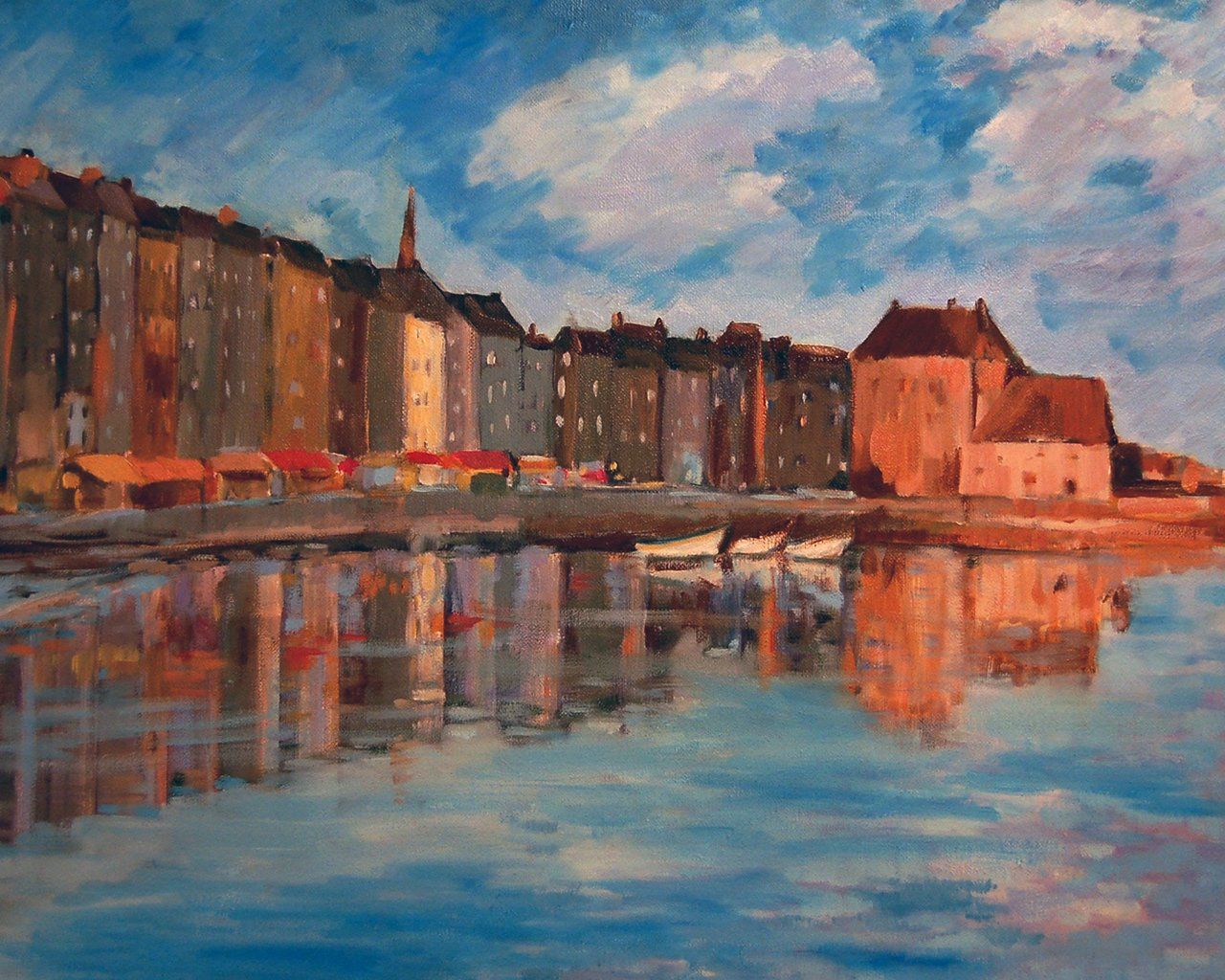 Dipinto impressionista porto Monet, 1280x1024 720p, Laptop