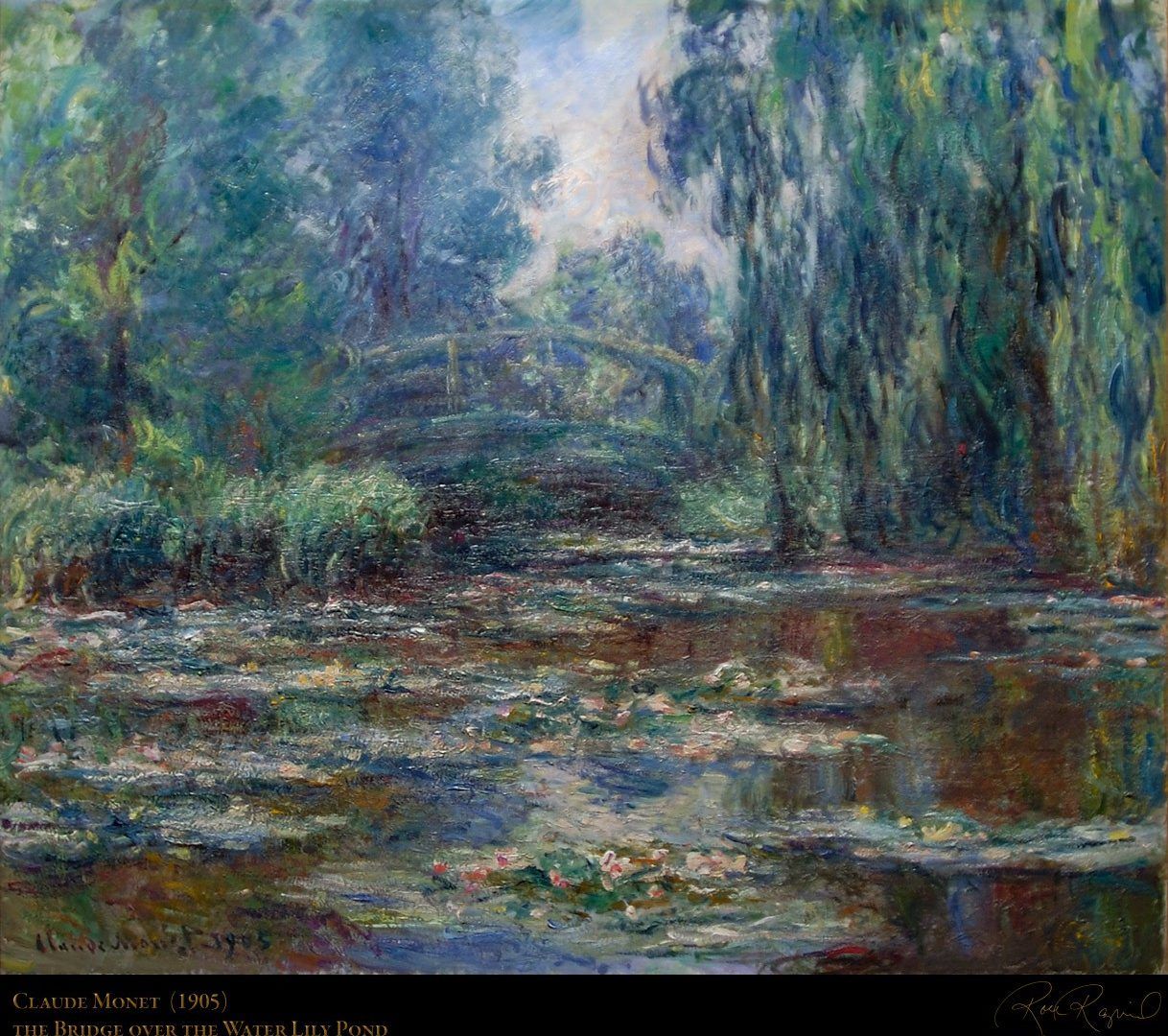 Monet ponte giapponese ninfee, 1218x1080 HD, PC