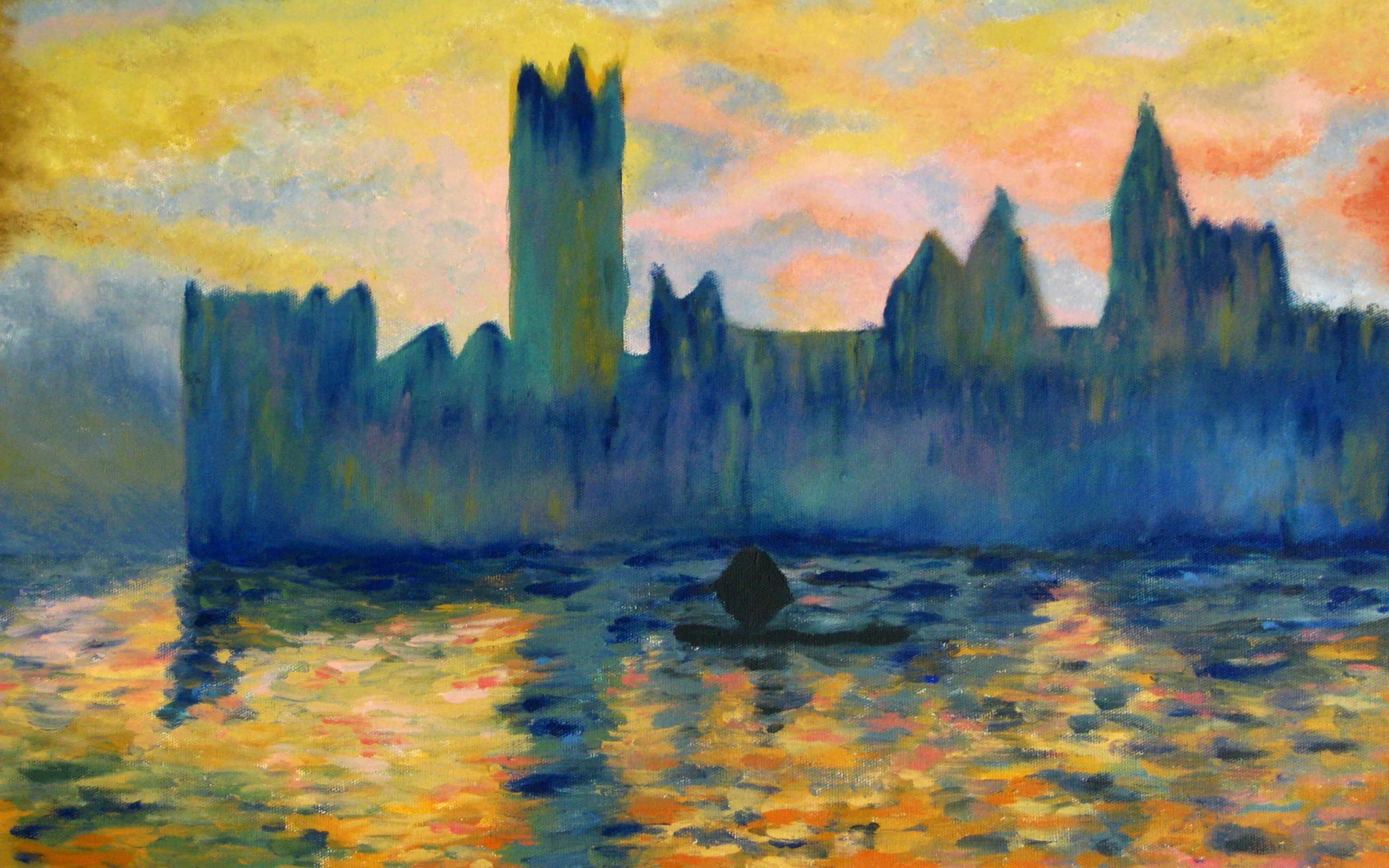 Palazzo Westminster tramonto impressionista, 2560x1600 WQXGA, MacBook Pro