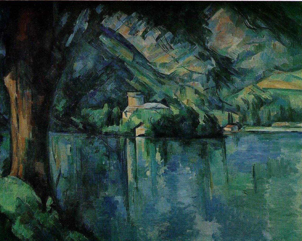 Lago Annecy paesaggio Cezanne, 1280x1024 HD, Desktop