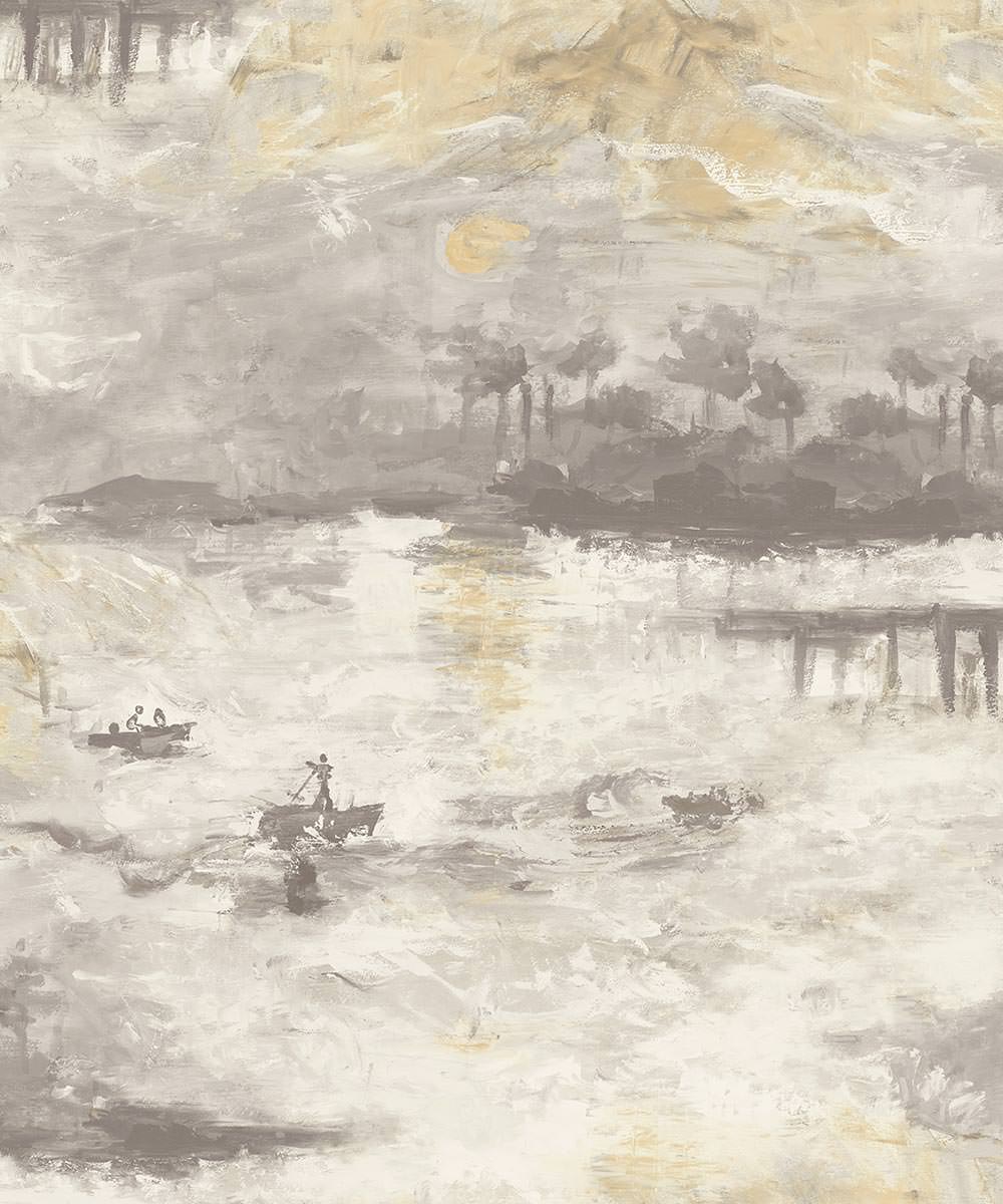Barche su lago impressionista, 1000x1200 Verticale, Mobile