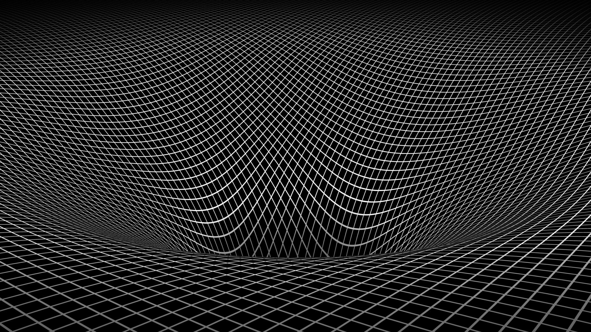 Griglia curva astratta bianco nero, 1920x1080 Full HD 1080p, PC