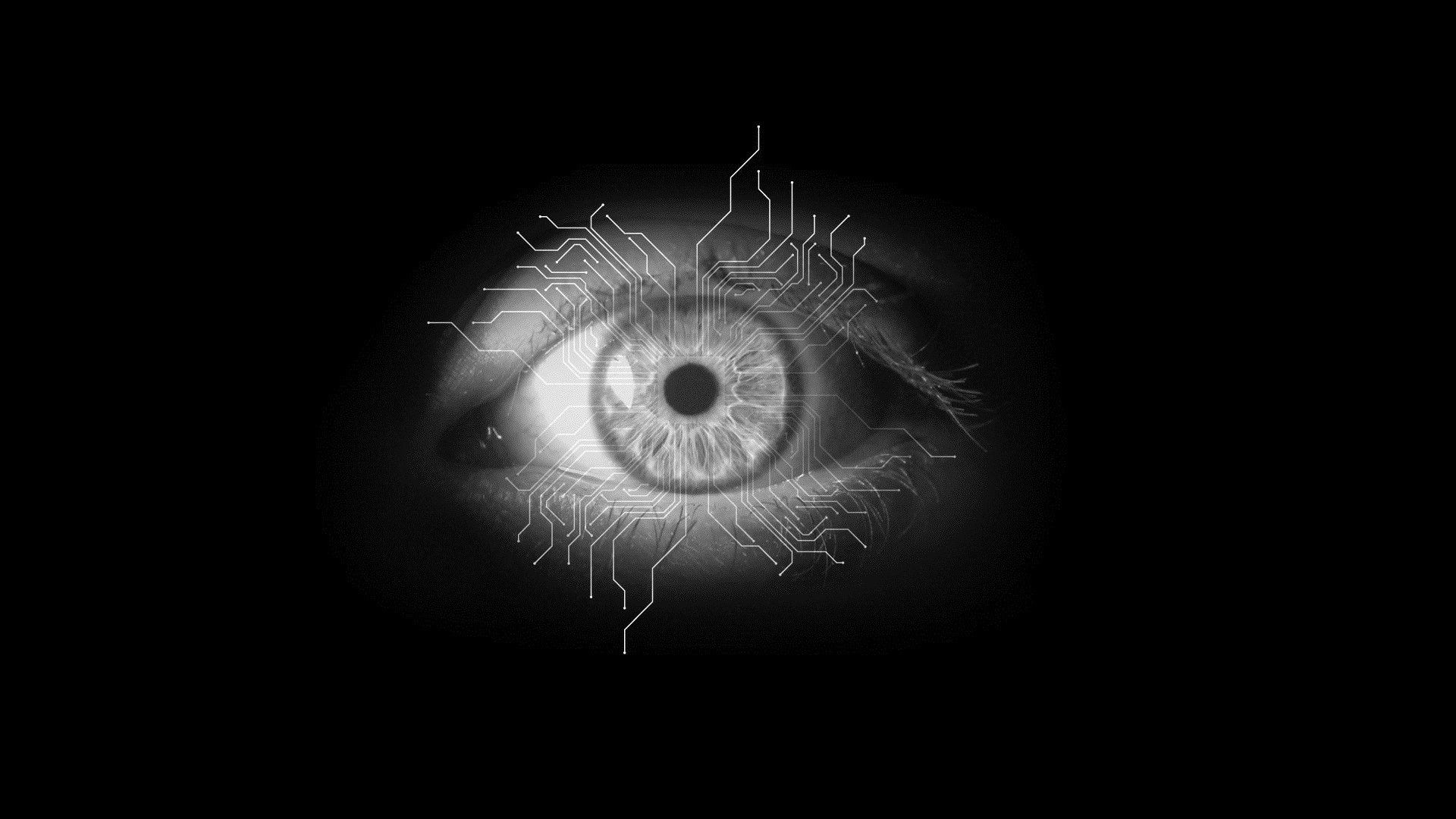 Occhio digitale bianco e nero, 1920x1080 Full HD, PC Desktop