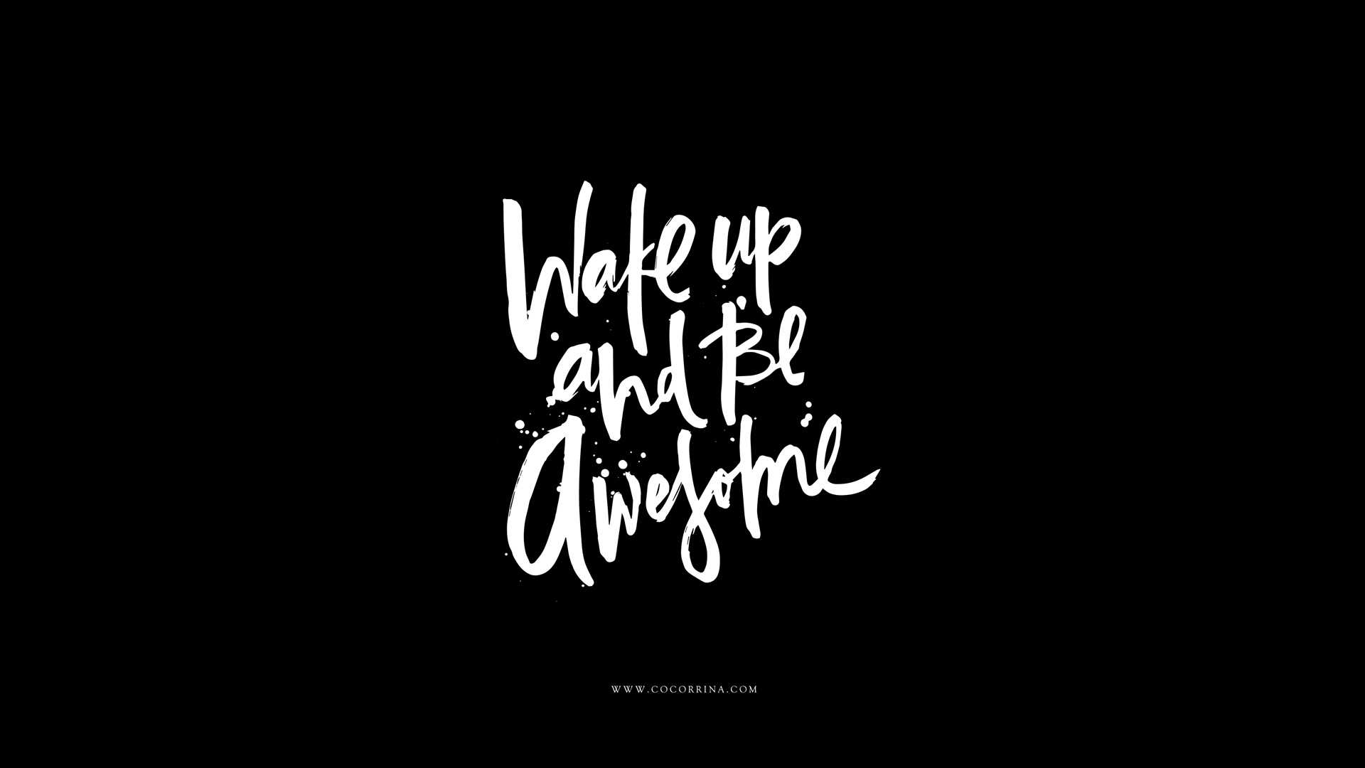 Scritta calligrafica Wake Up Awesome, 1920x1080 Full HD, Monitor Gaming