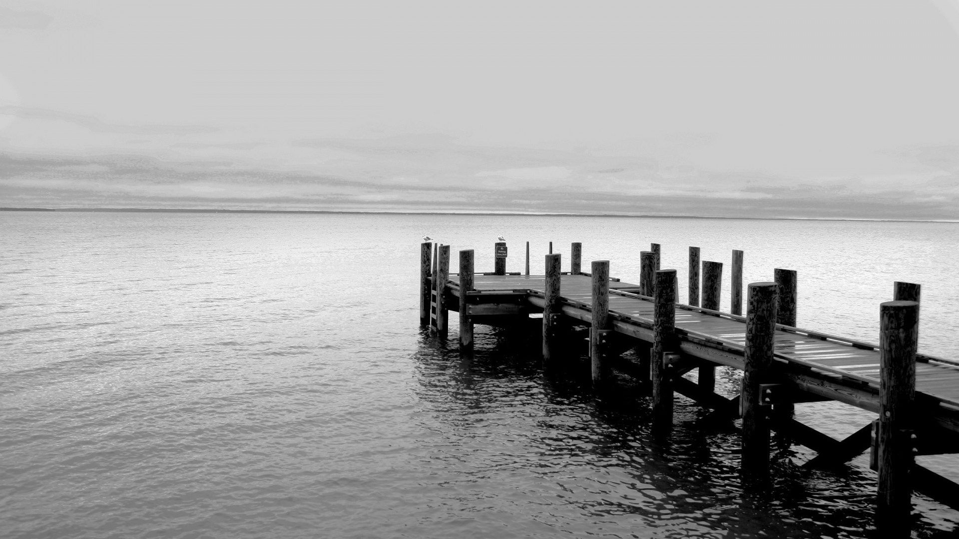Molo in legno sul mare, 1920x1080 1080p, Desktop