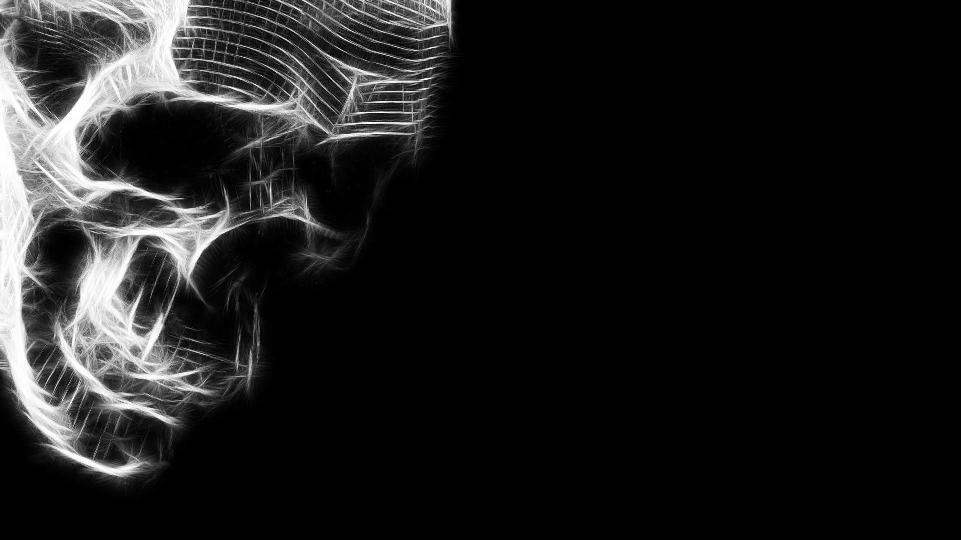 Teschio astratto bianco e nero, 1920x1080 Full HD, Laptop