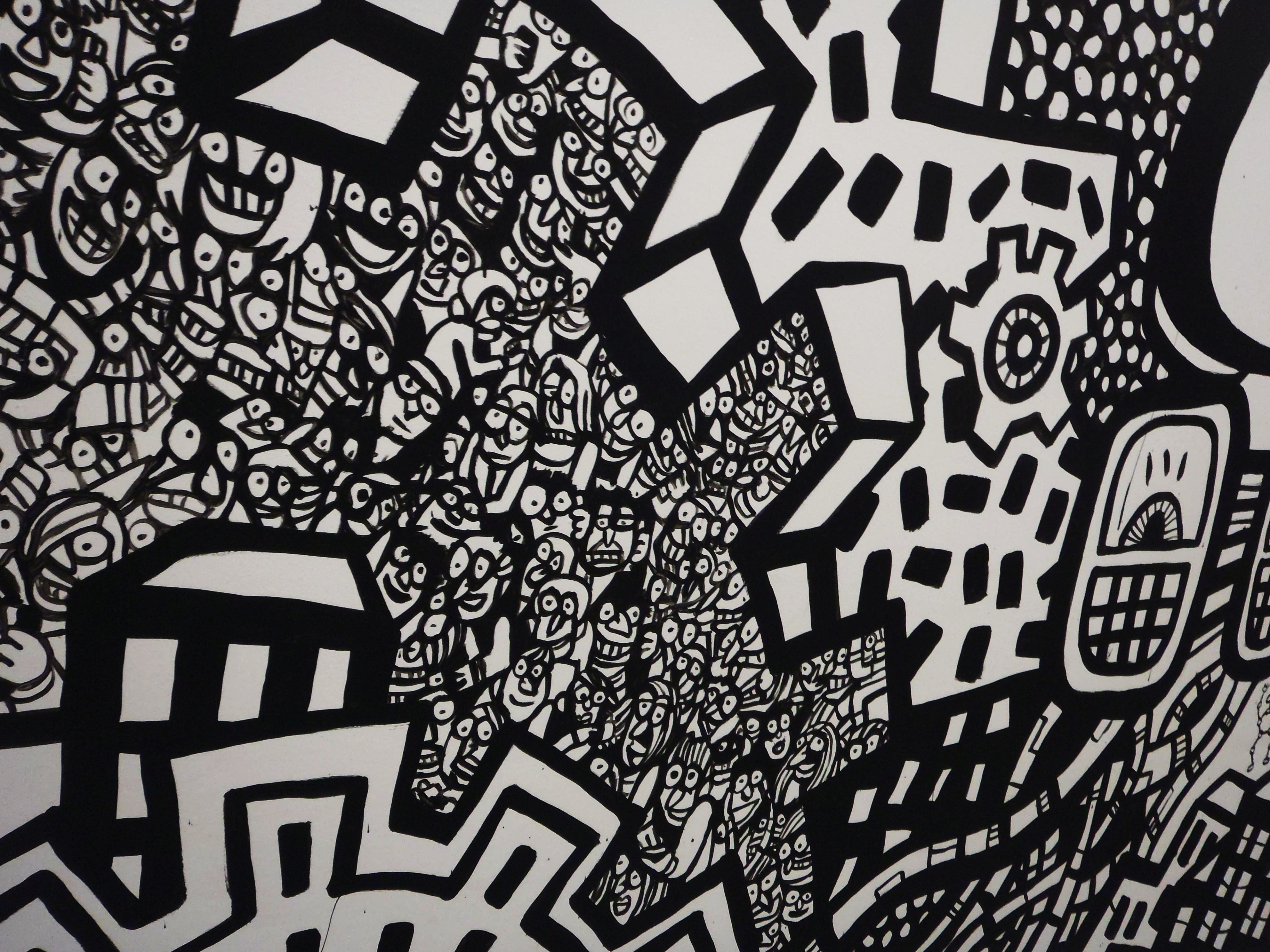 disegno astratto bianco e nero, 3968x2976 4K Ultra HD, Monitor 4K
