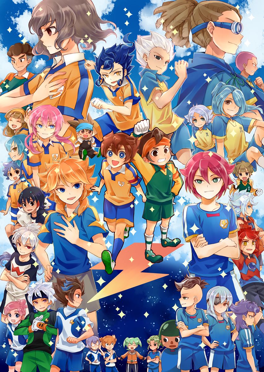 Personaggi Inazuma Eleven, collage, 853x1200 Full HD Verticale, iPhone