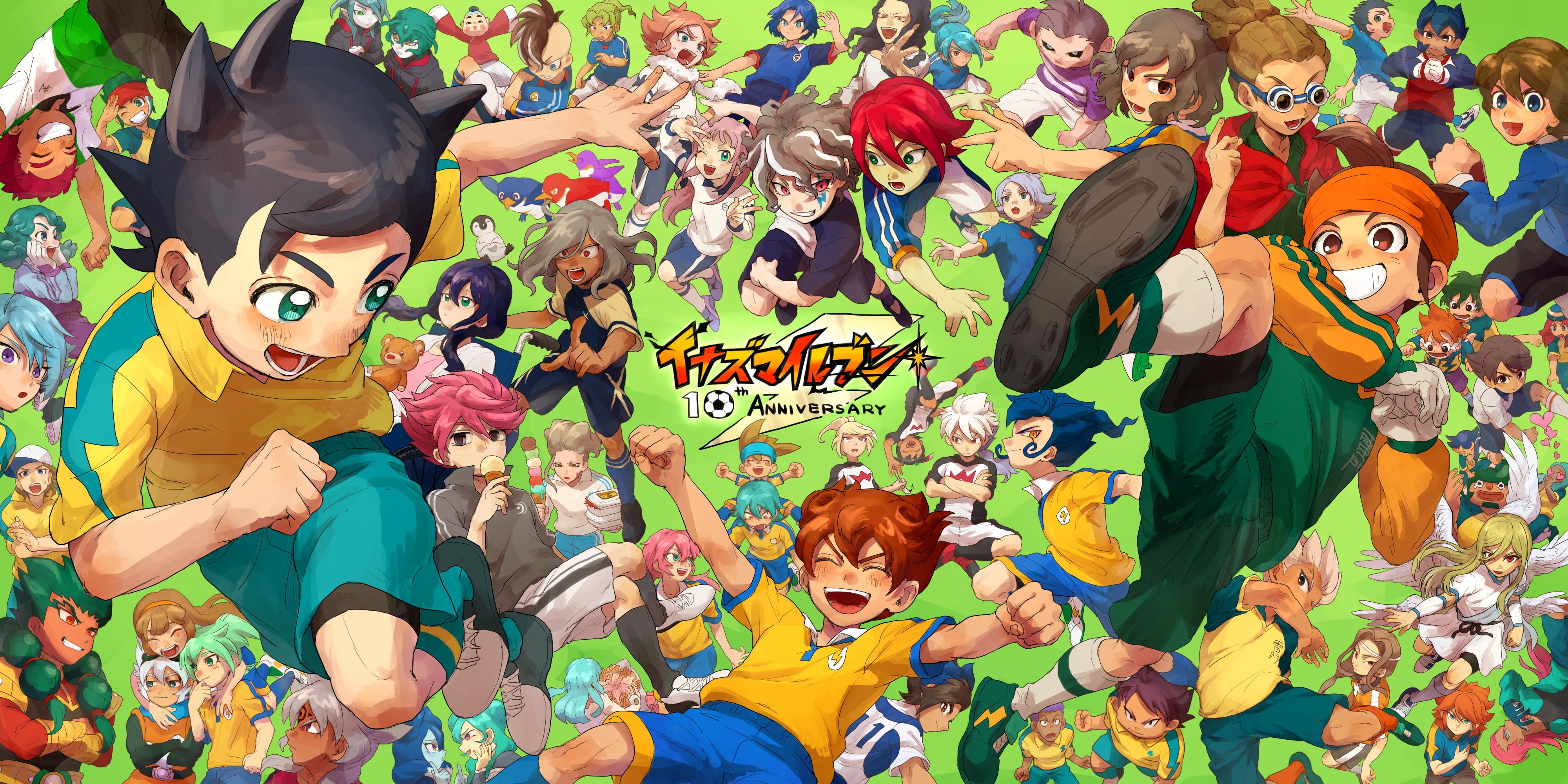 Inazuma Eleven personaggi calcio, 4000x2000 Ultra HD, Monitor 4K