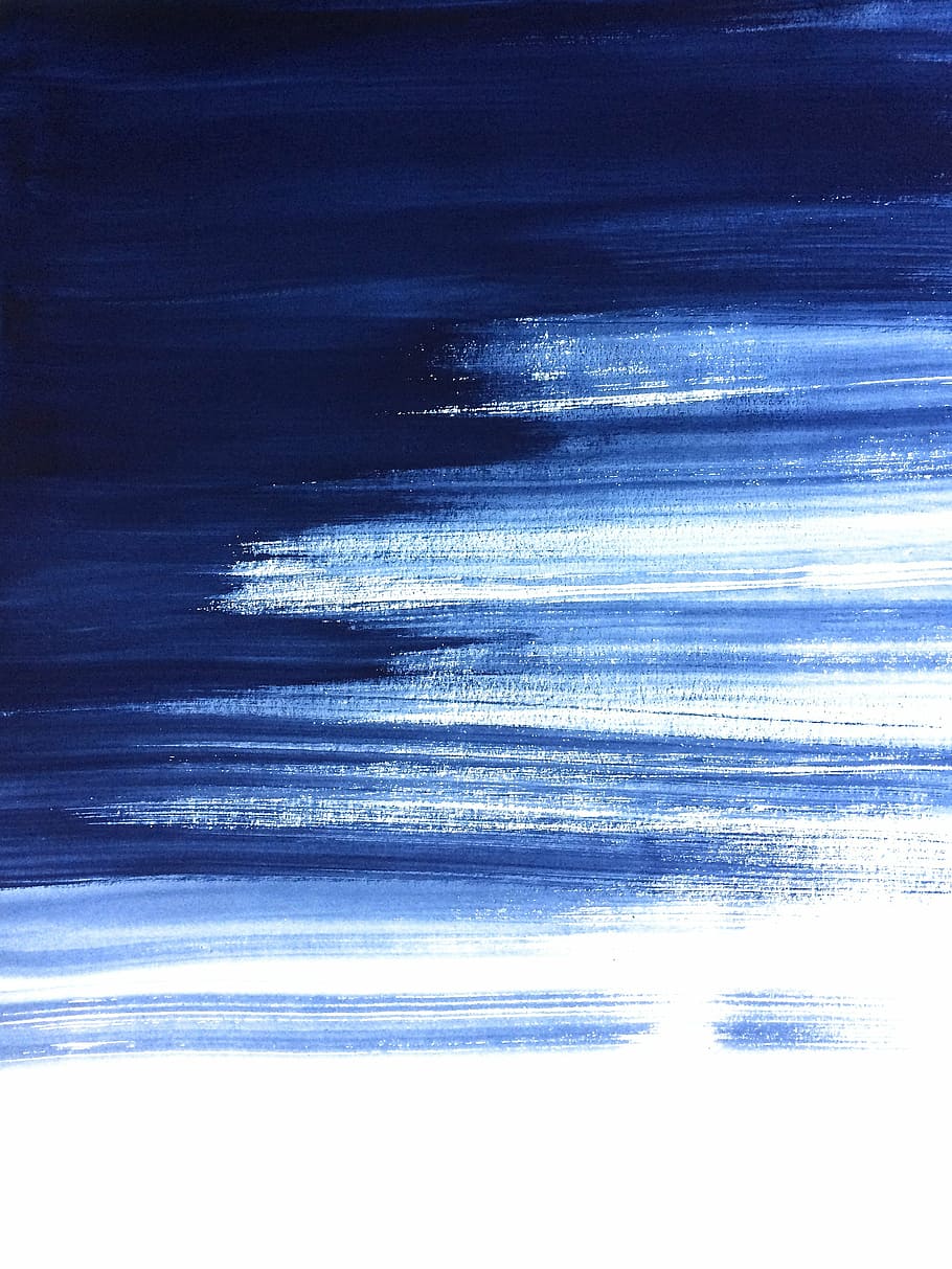 Pennellate astratte blu indaco, 910x1213 Verticale, Mobile