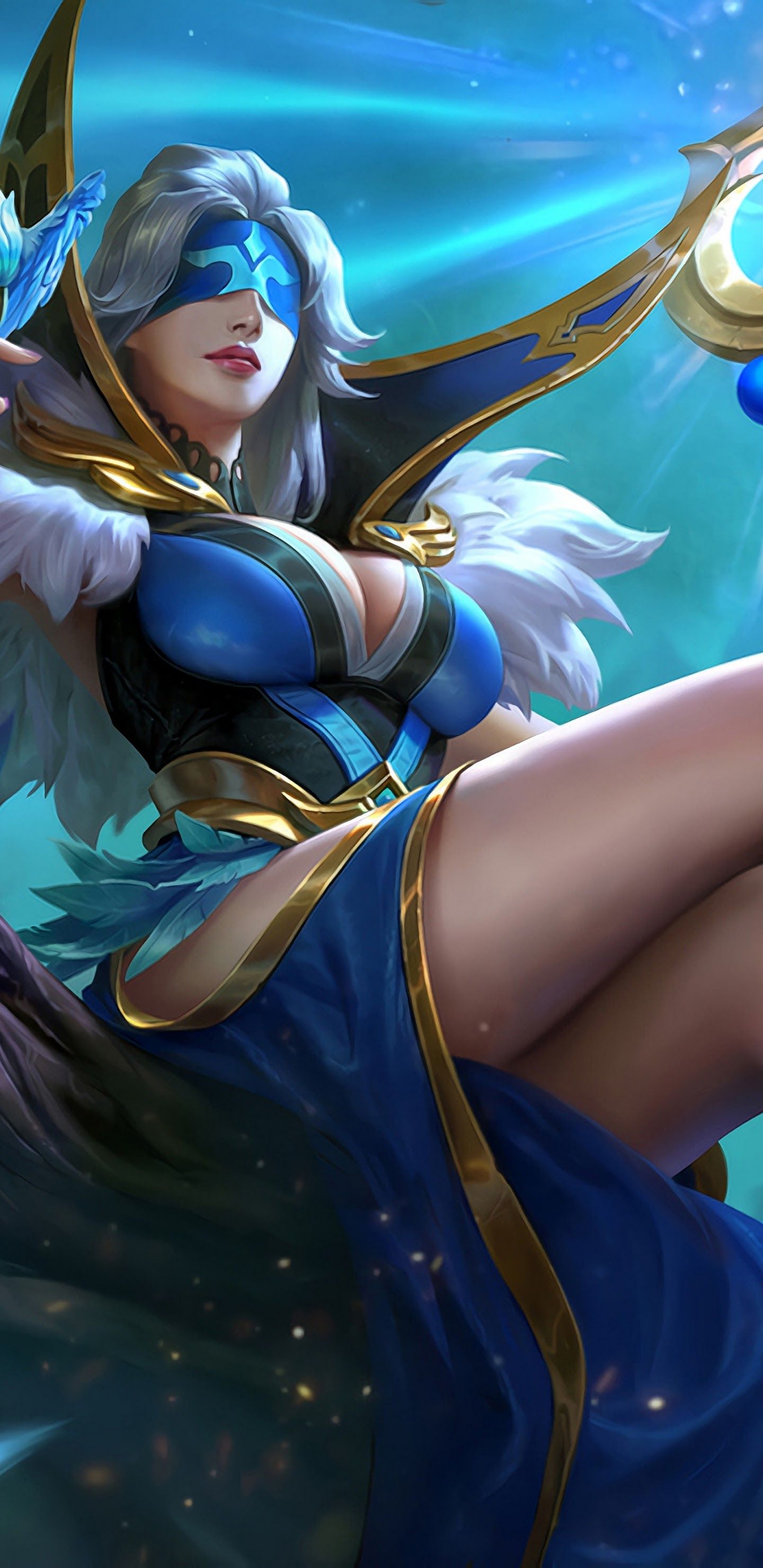 Pharsa Indigo Aviatrix Mobile Legends, 1440x2960 Verticale, Mobile