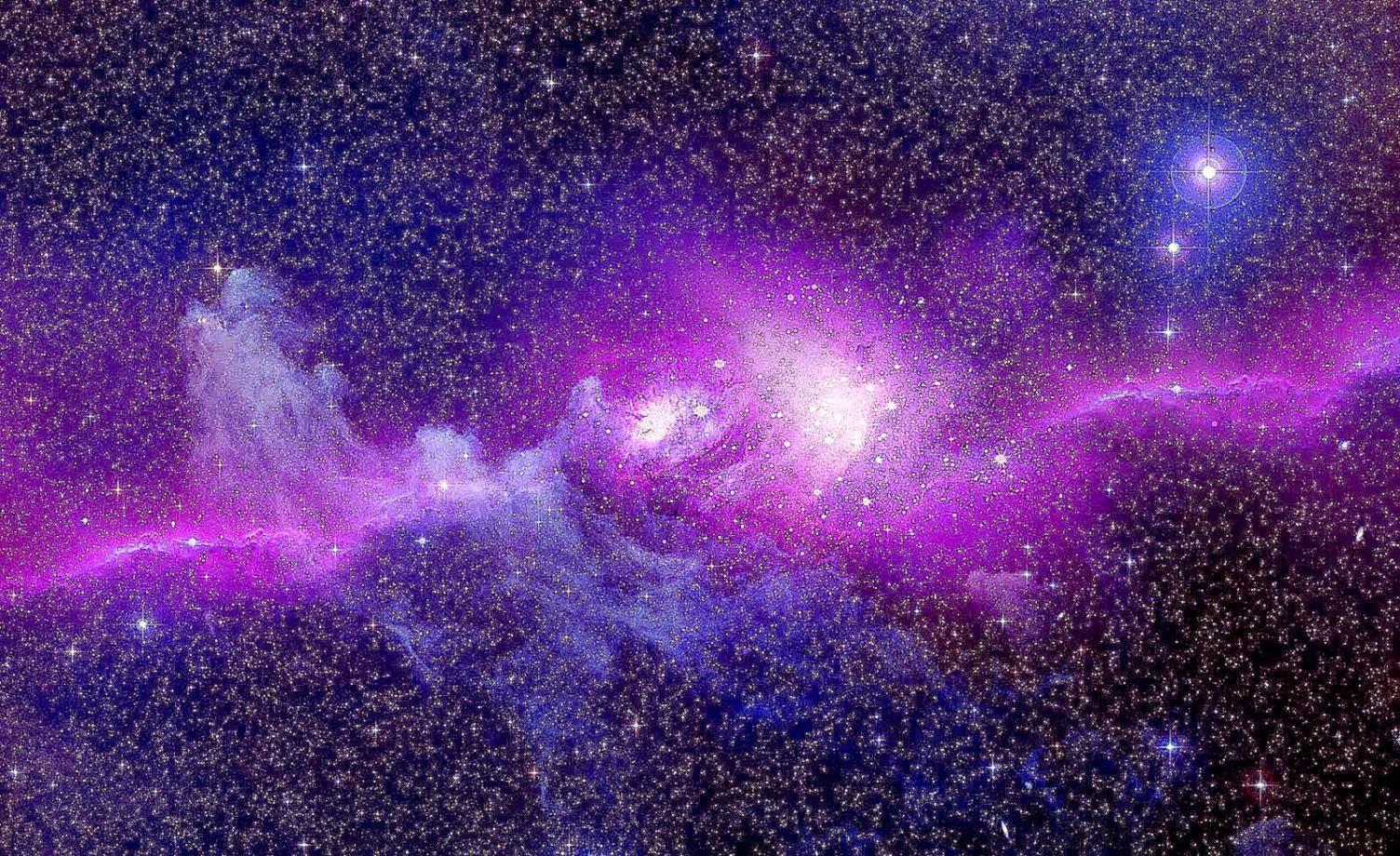 Nebulosa indaco con stelle, 1504x920 720p, PC