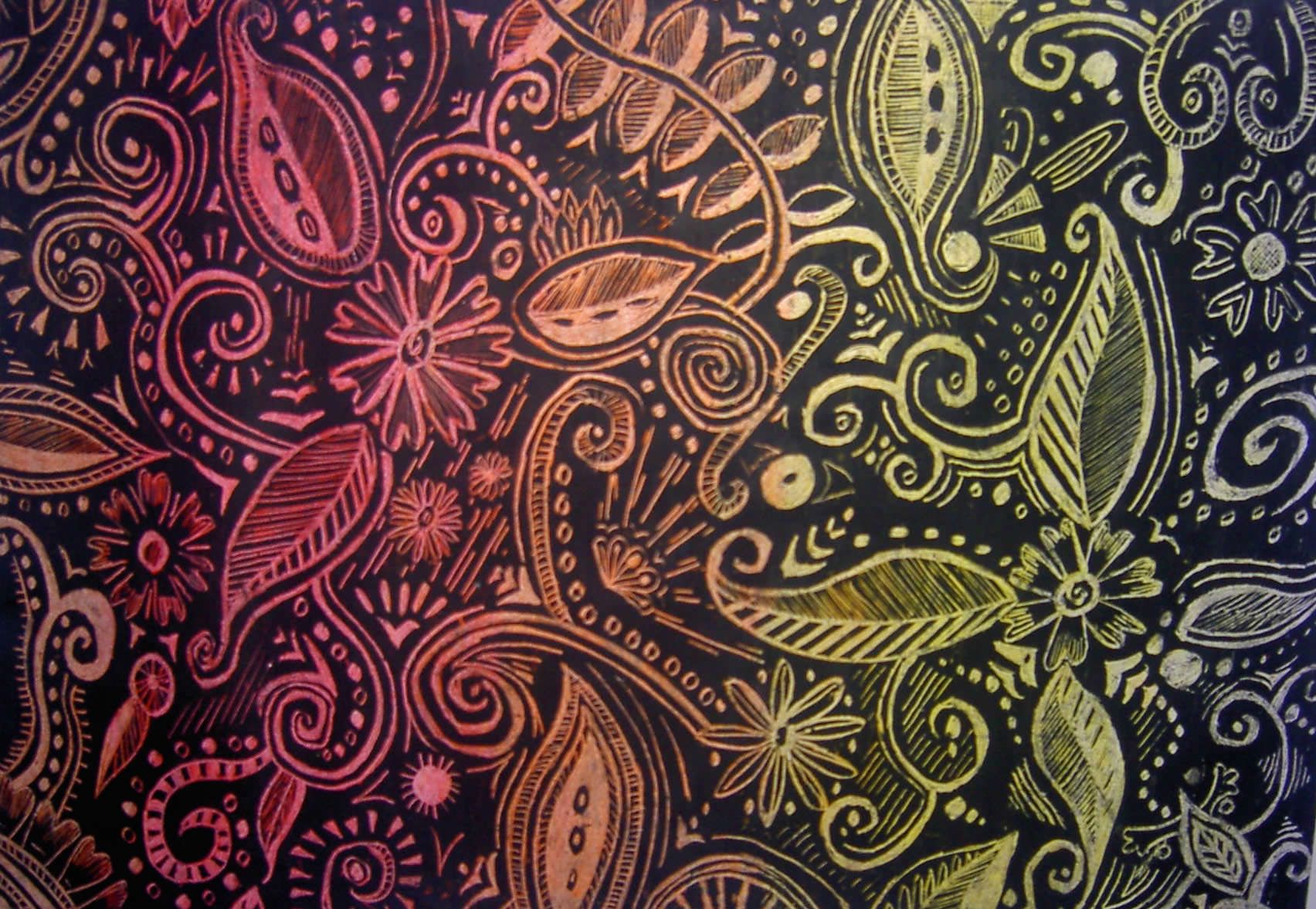 Motivo paisley colorato disegnato, 1704x1177 900p, Laptop