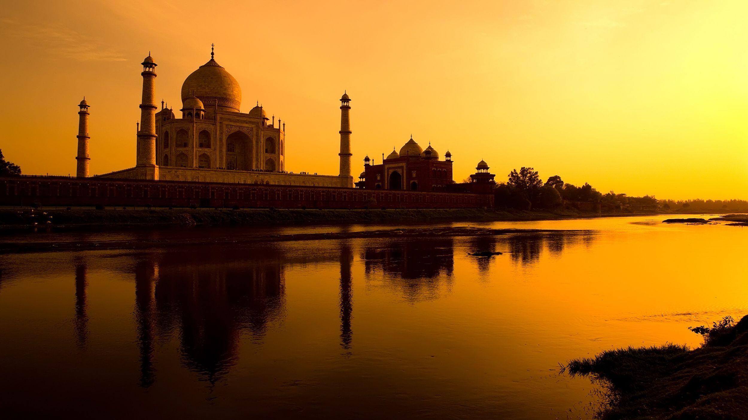 Taj Mahal al tramonto, 2500x1406 2K, PC