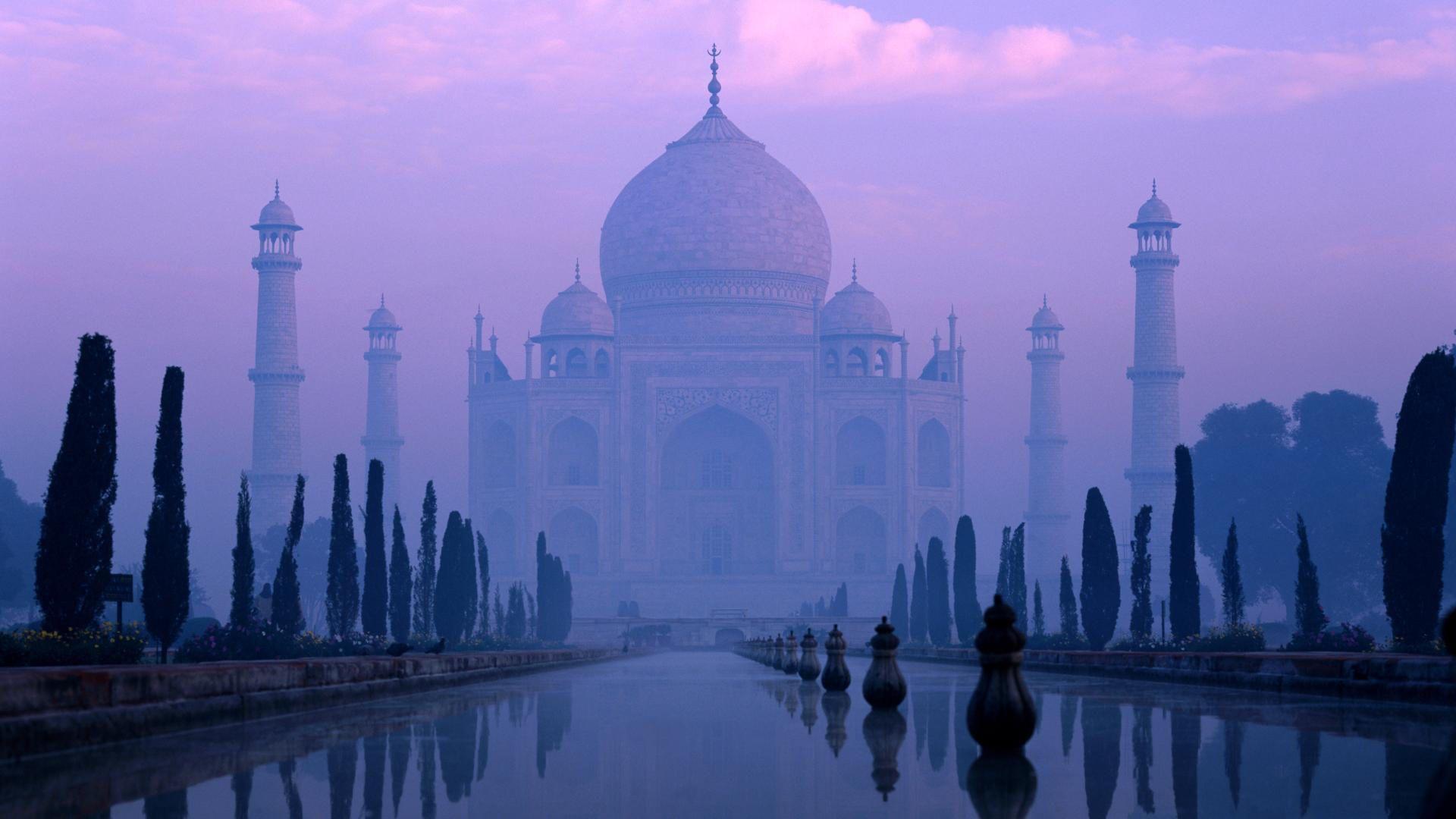 Taj Mahal all'alba viola, 1920x1080 Full HD 1080p, Laptop