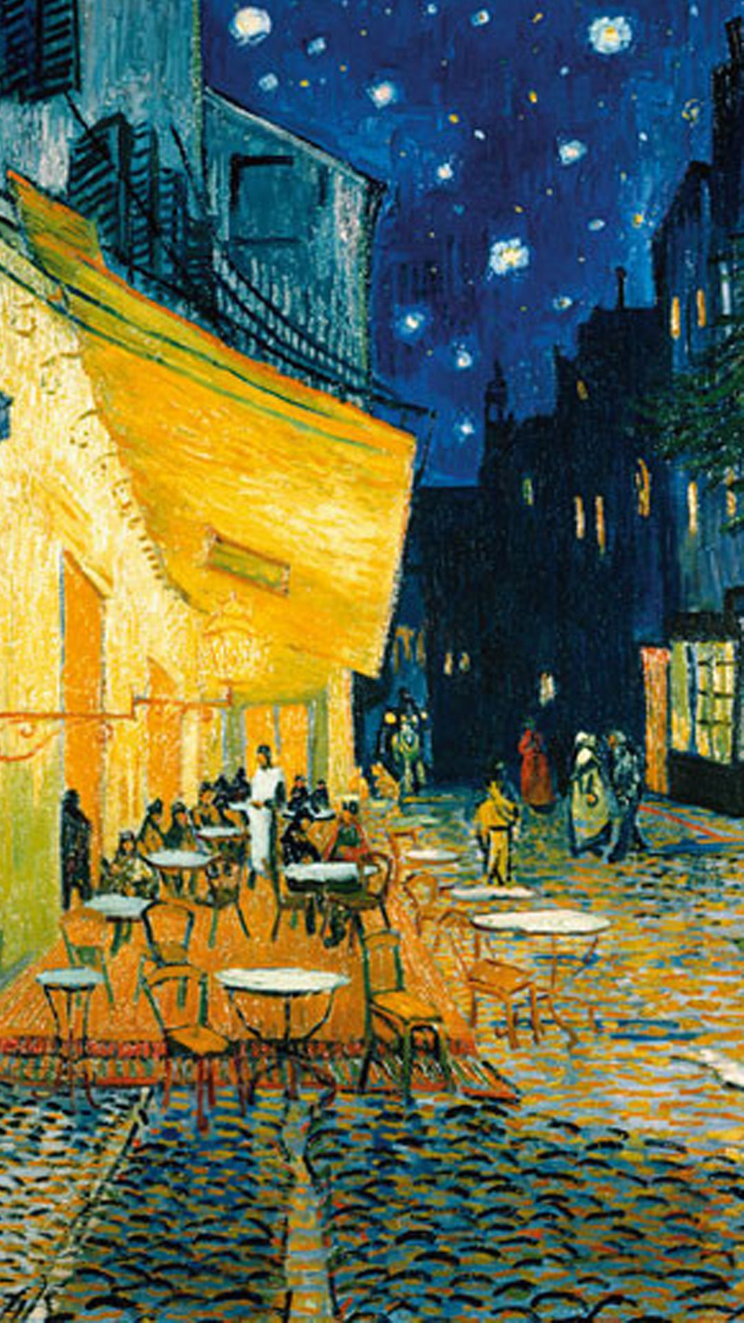 Caffè terrazza di notte, Van Gogh, 1080x1920 Verticale, Mobile