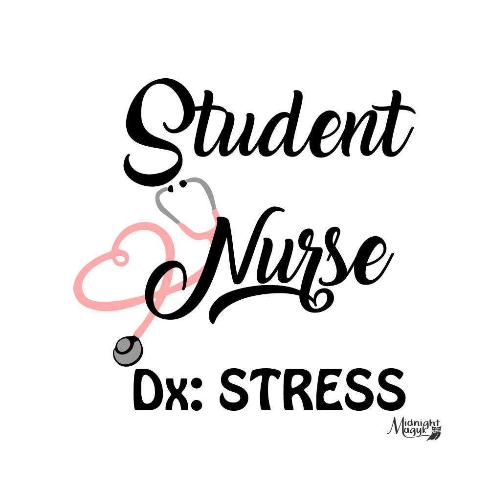 Student Nurse stetoscopio scritta, 1000x1000 HD, PC
