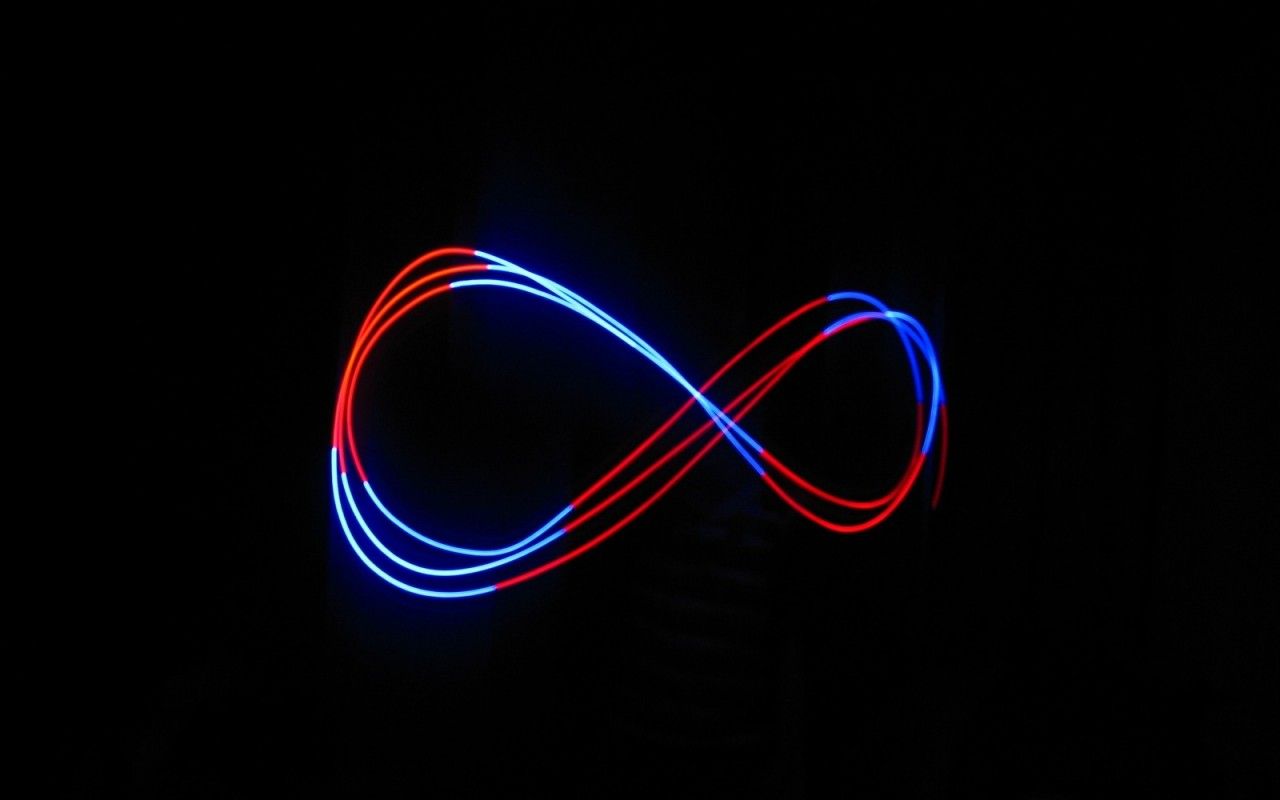 Simbolo infinito luminoso blu, 2048x1536 Hi-Res, Laptop