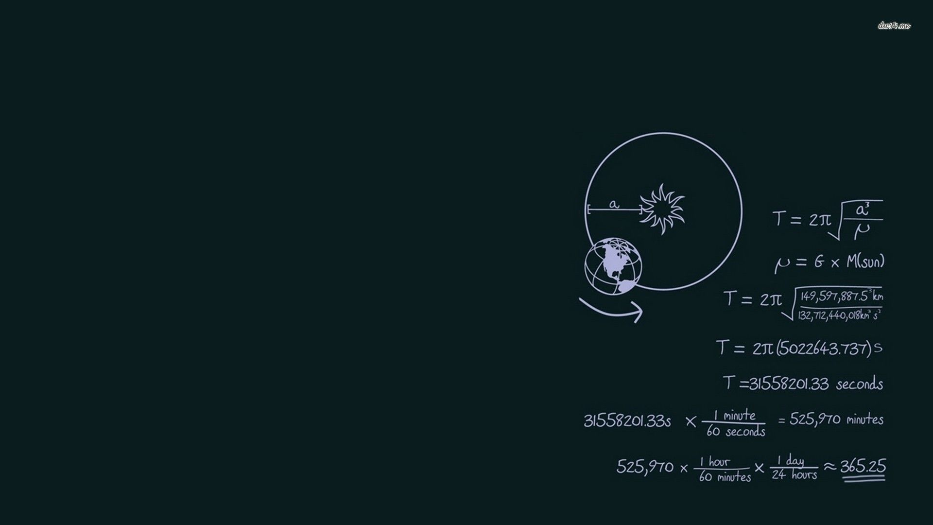 Formule fisica orbitale lavagna, 1920x1080 Full HD, Desktop