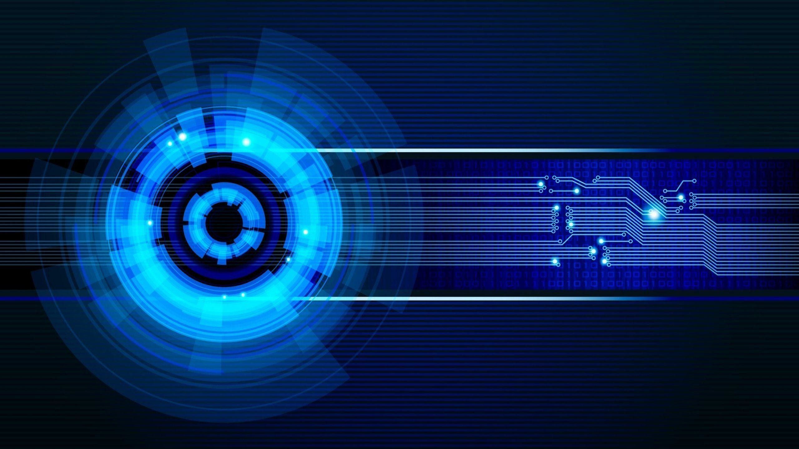 Circuito digitale blu astratto, 2560x1440 QHD, Laptop