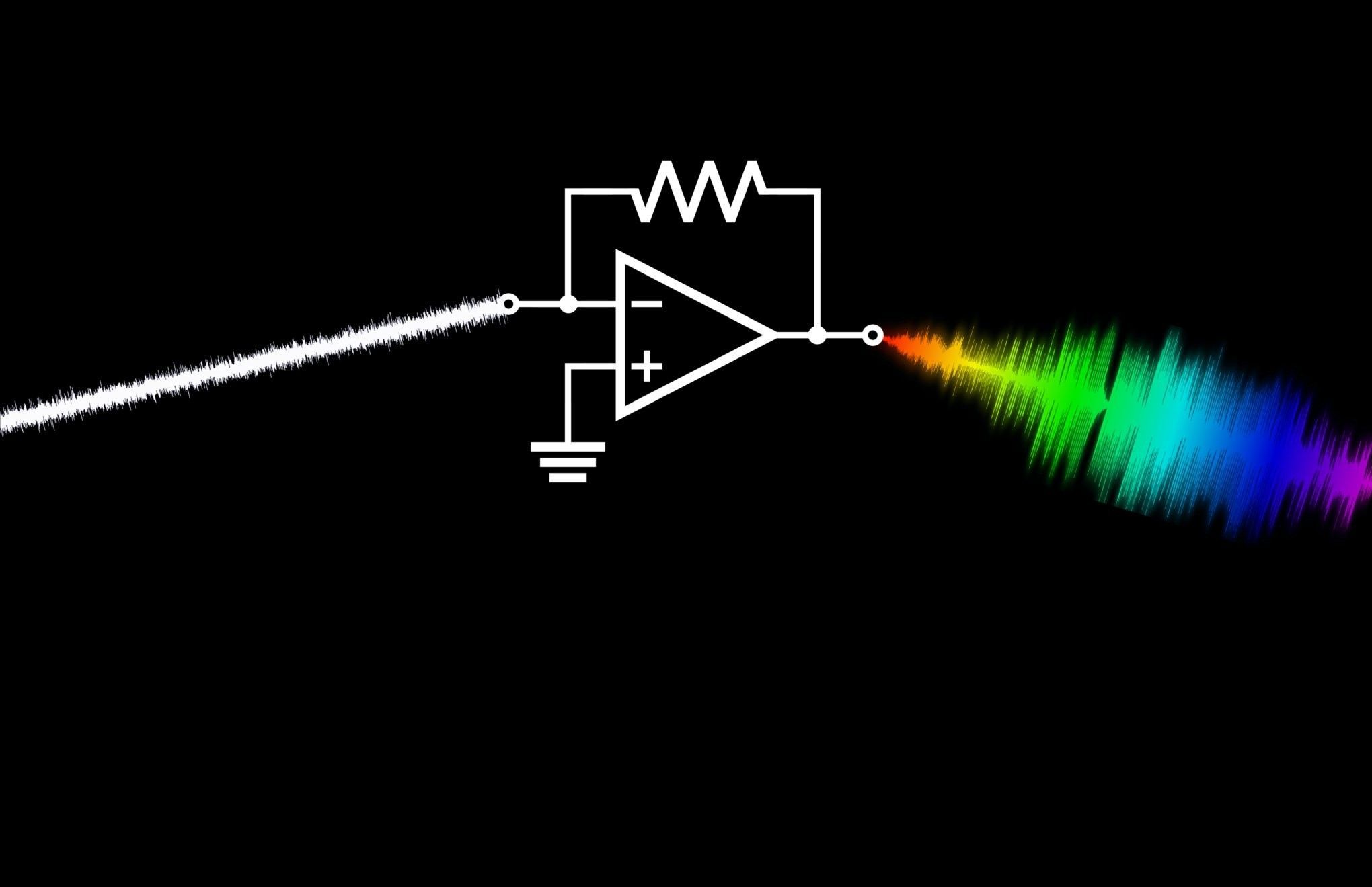 Circuito amplificatore operazionale colorato, 2040x1320 Hi-Res, Desktop