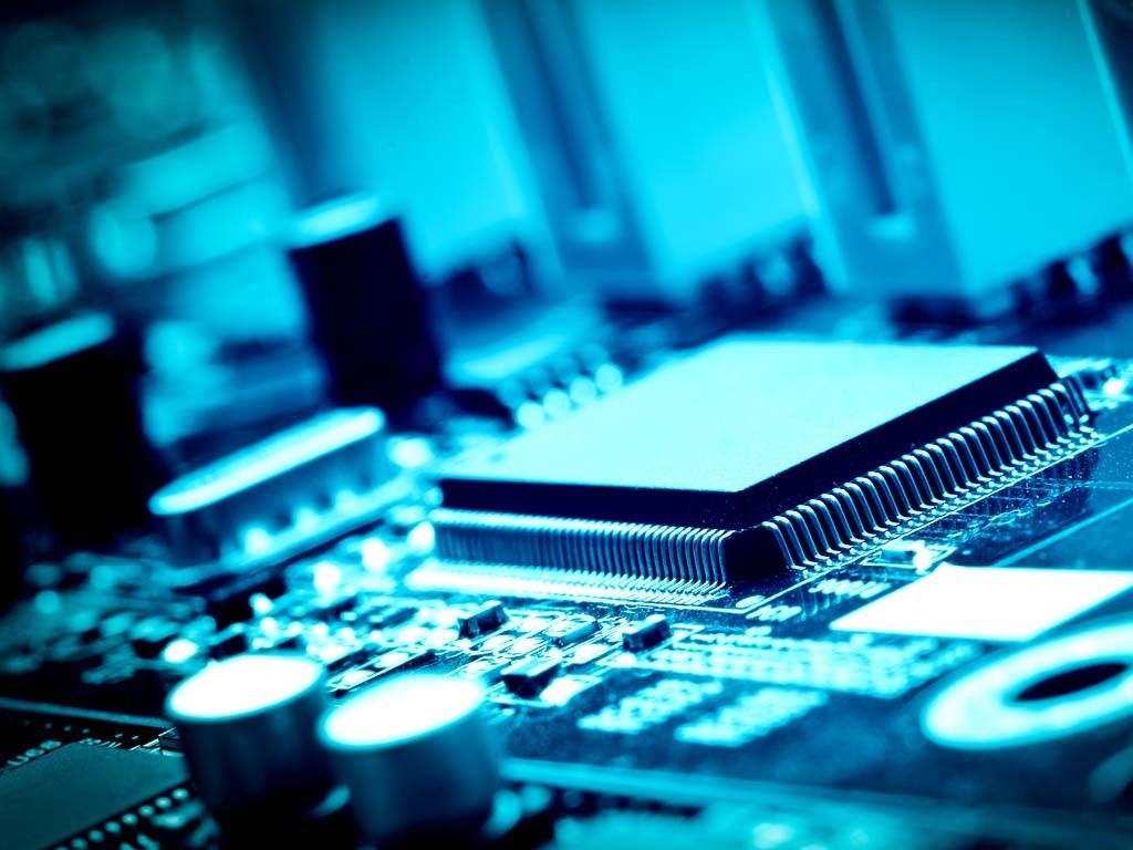 Circuito elettronico blu, 1024x768 HD, PC Desktop
