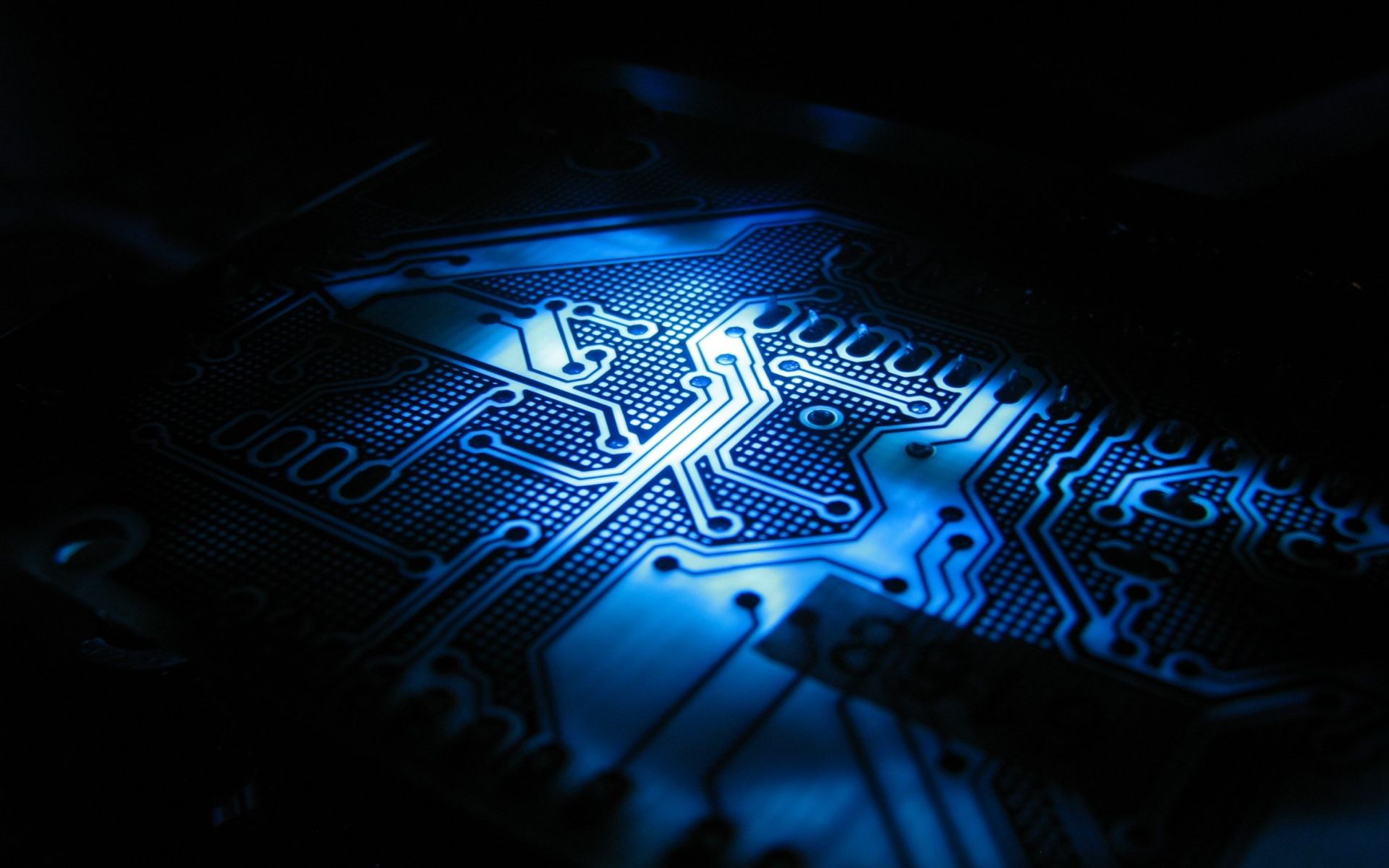 Circuito elettronico blu illuminato, 1920x1200 WUXGA, Desktop