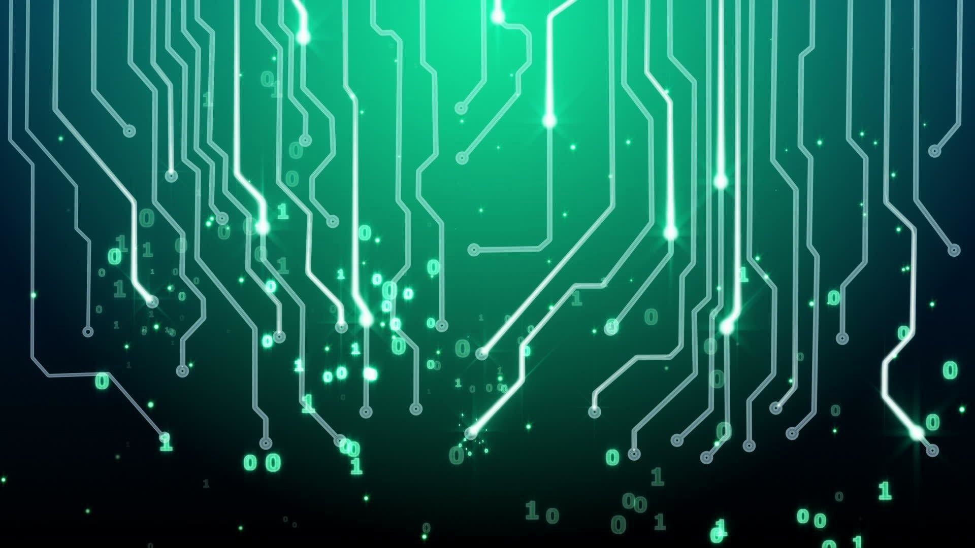 Circuiti elettronici verdi digitali, 1920x1080 Full HD, Laptop