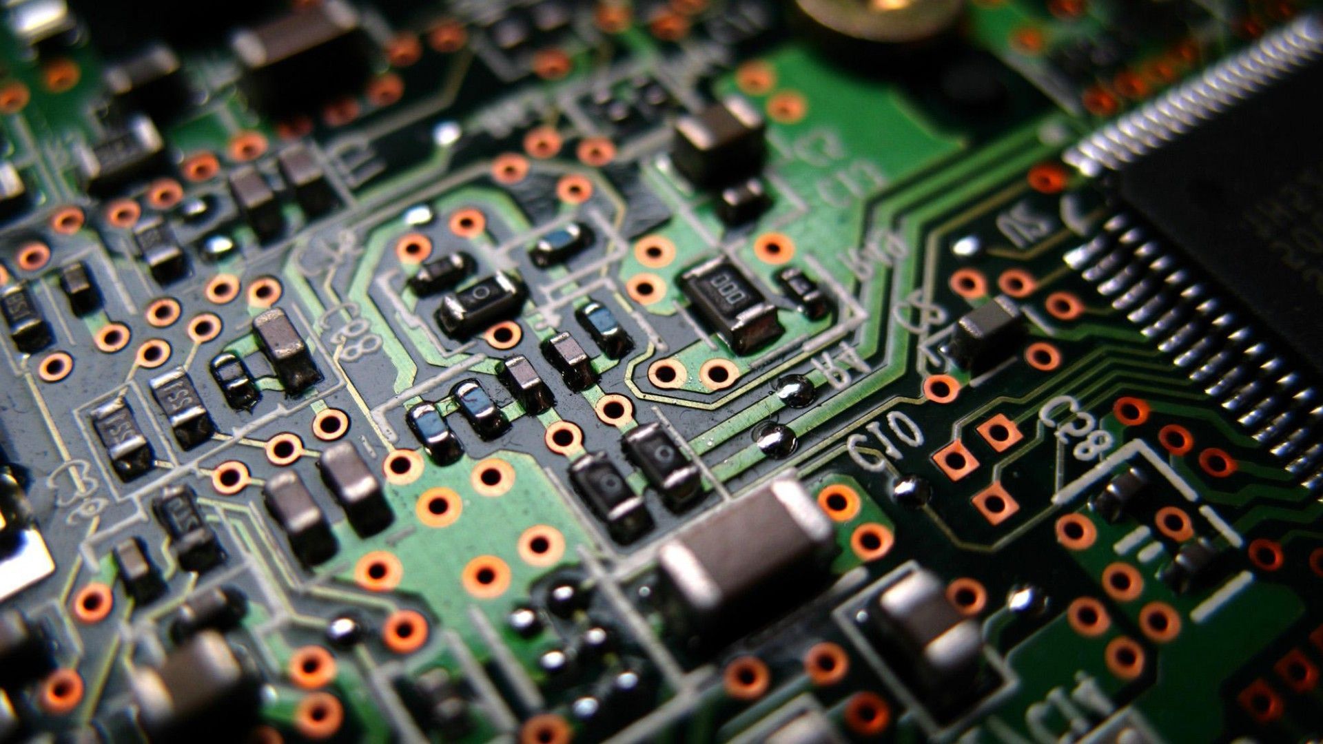 Componenti elettronici su circuito, 1024x768 HD, Desktop