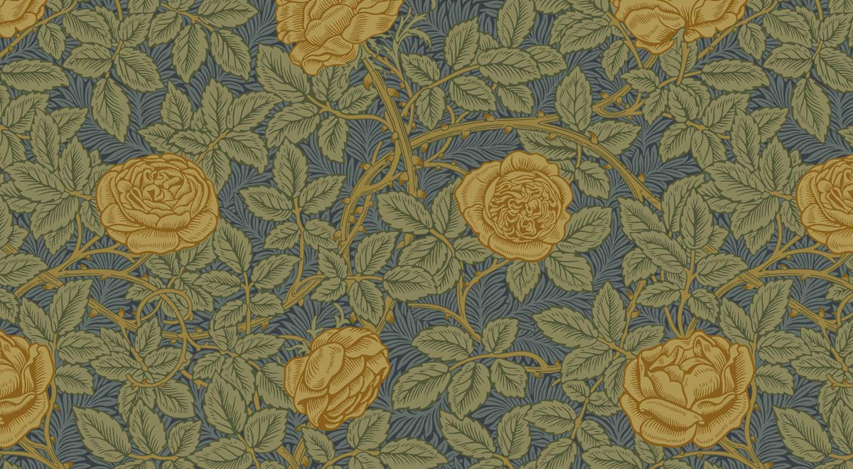 Motivo floreale rose stile William Morris, 1200x660 HD, PC