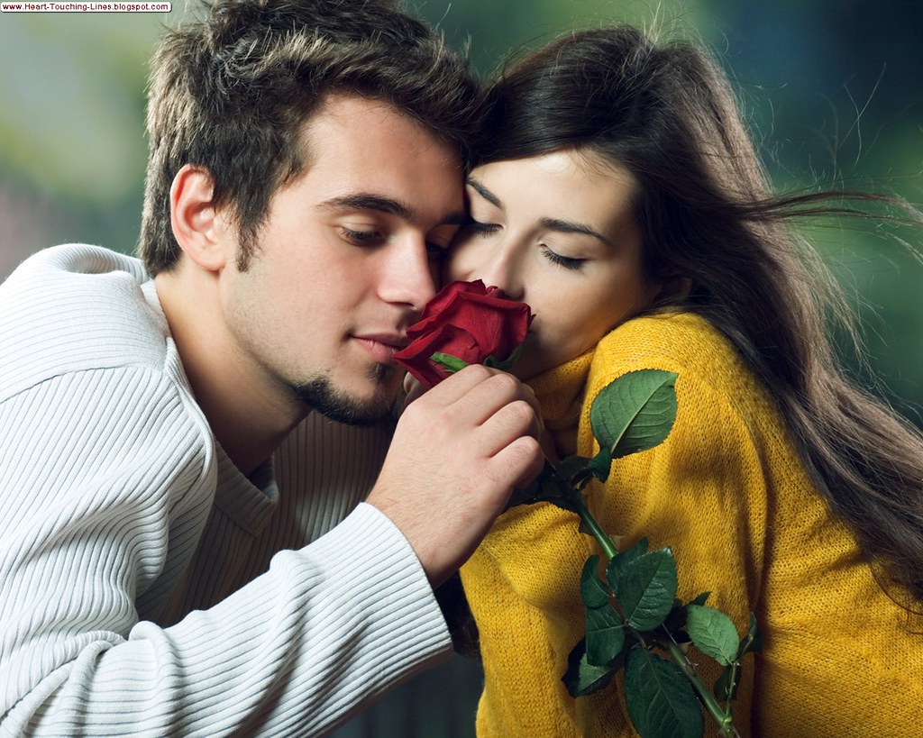 Coppia romantica con rosa rossa, 1024x819 HD, PC Desktop
