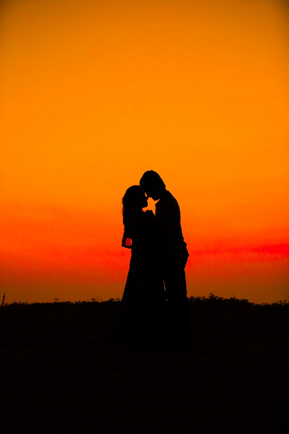 Coppia silhouette al tramonto, 1000x1500 Full HD Verticale, iPhone