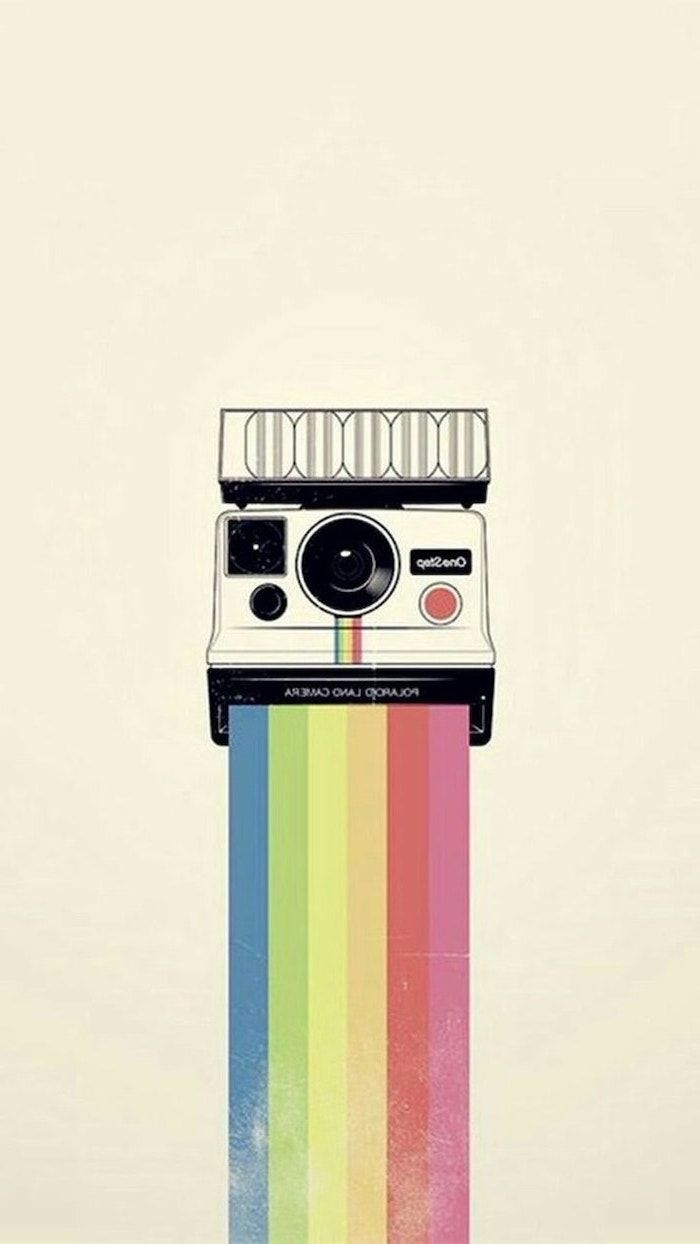Fotocamera Polaroid arcobaleno, 700x1244 Verticale, POCO