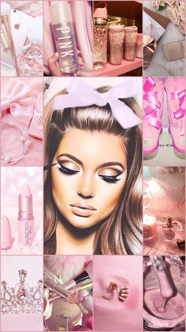 Collage rosa femminile glamour, 719x1280 Full HD Verticale, iPhone