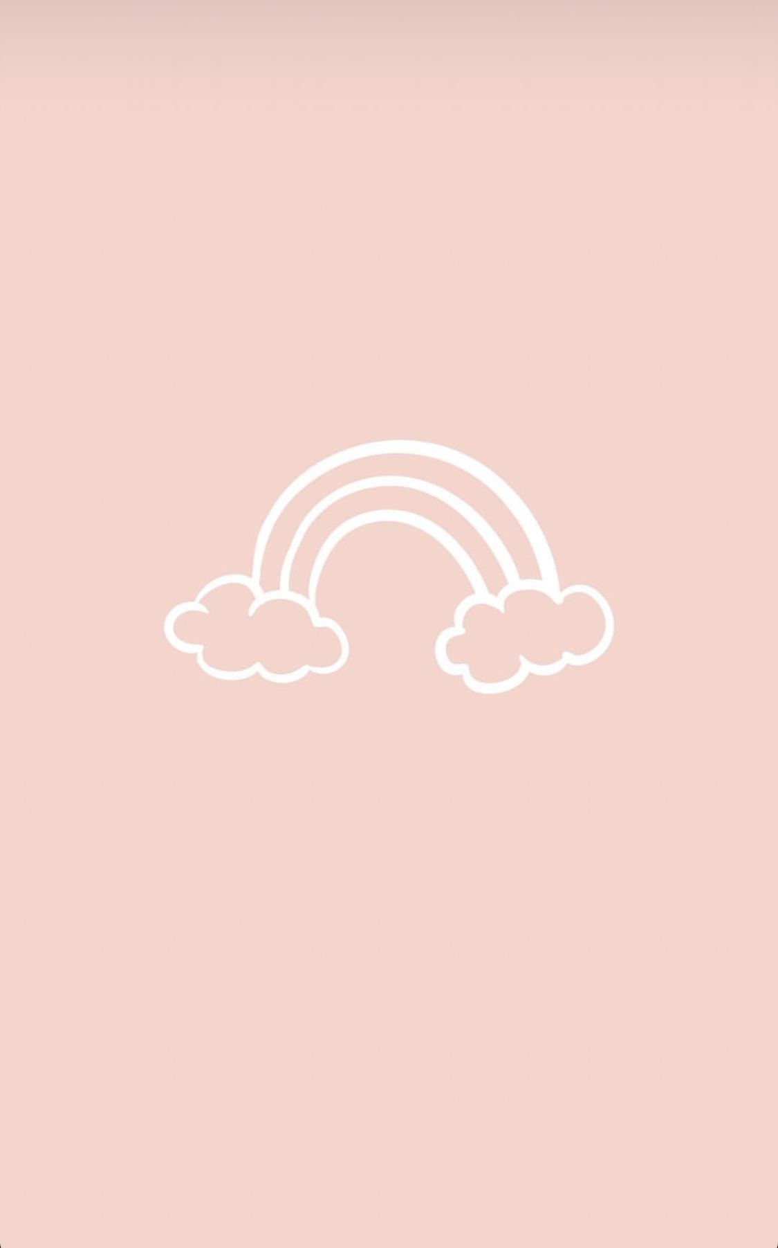 Arcobaleno minimalista rosa pastello, 1125x1803 Full HD Verticale, iPhone