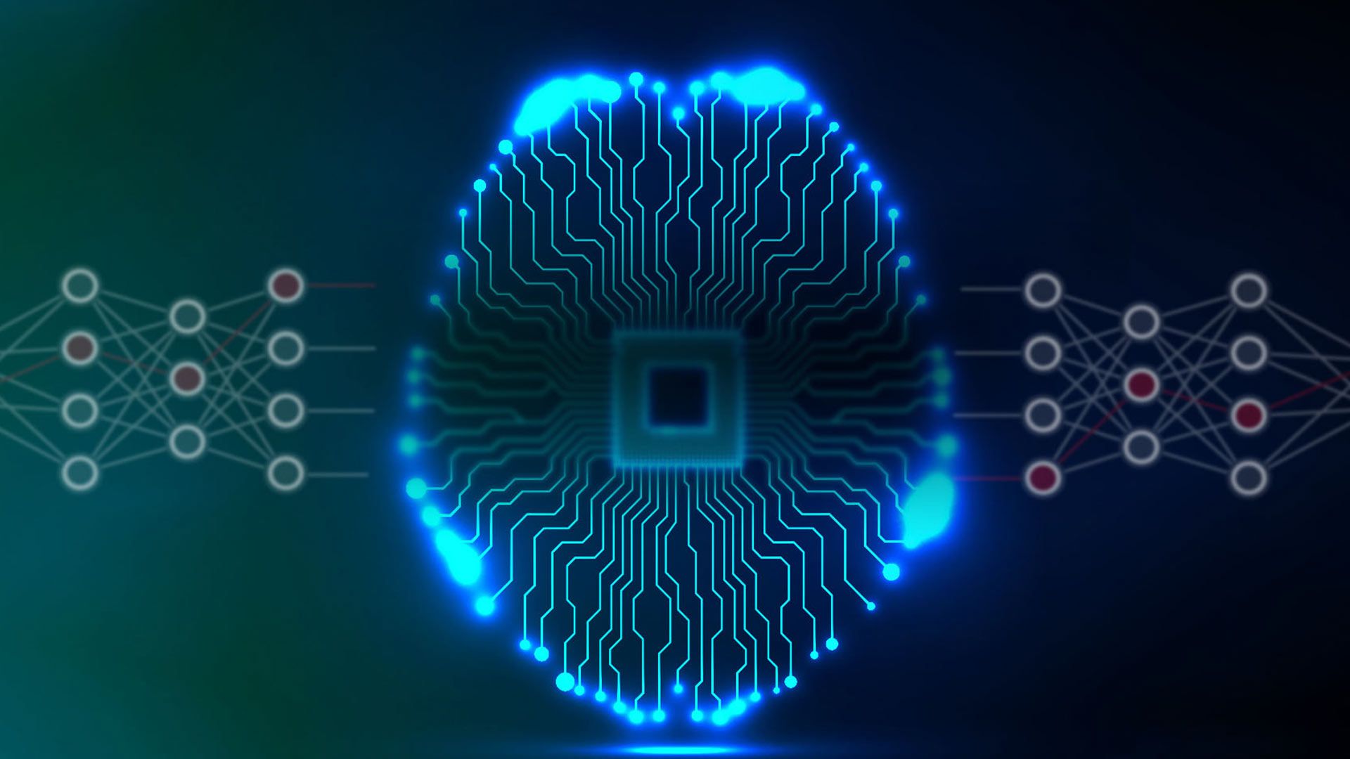 cervello circuito rete neurale blu, 1920x1080 Full HD, Desktop