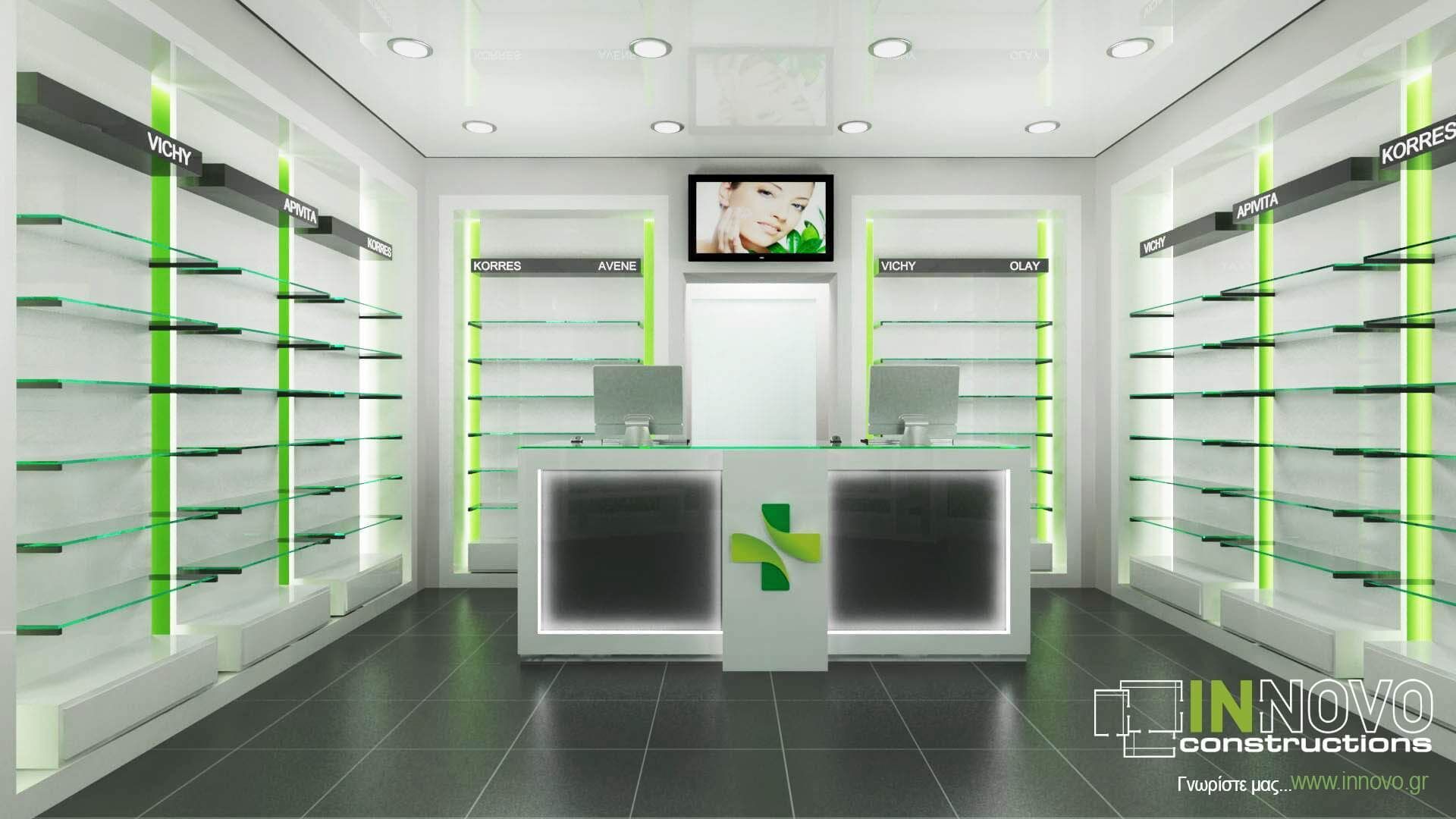 Interno farmacia bianco verde, 1920x1080 Full HD 1080p, PC Desktop
