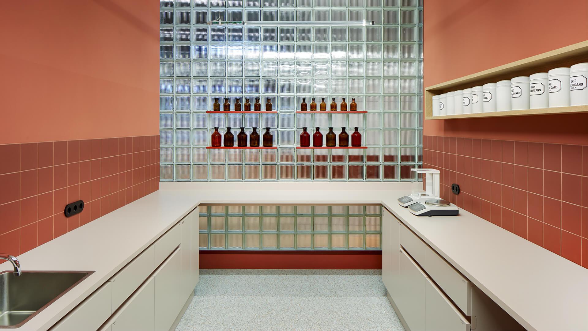 Interno farmacia rosa moderna, 1920x1080 1080p, PC