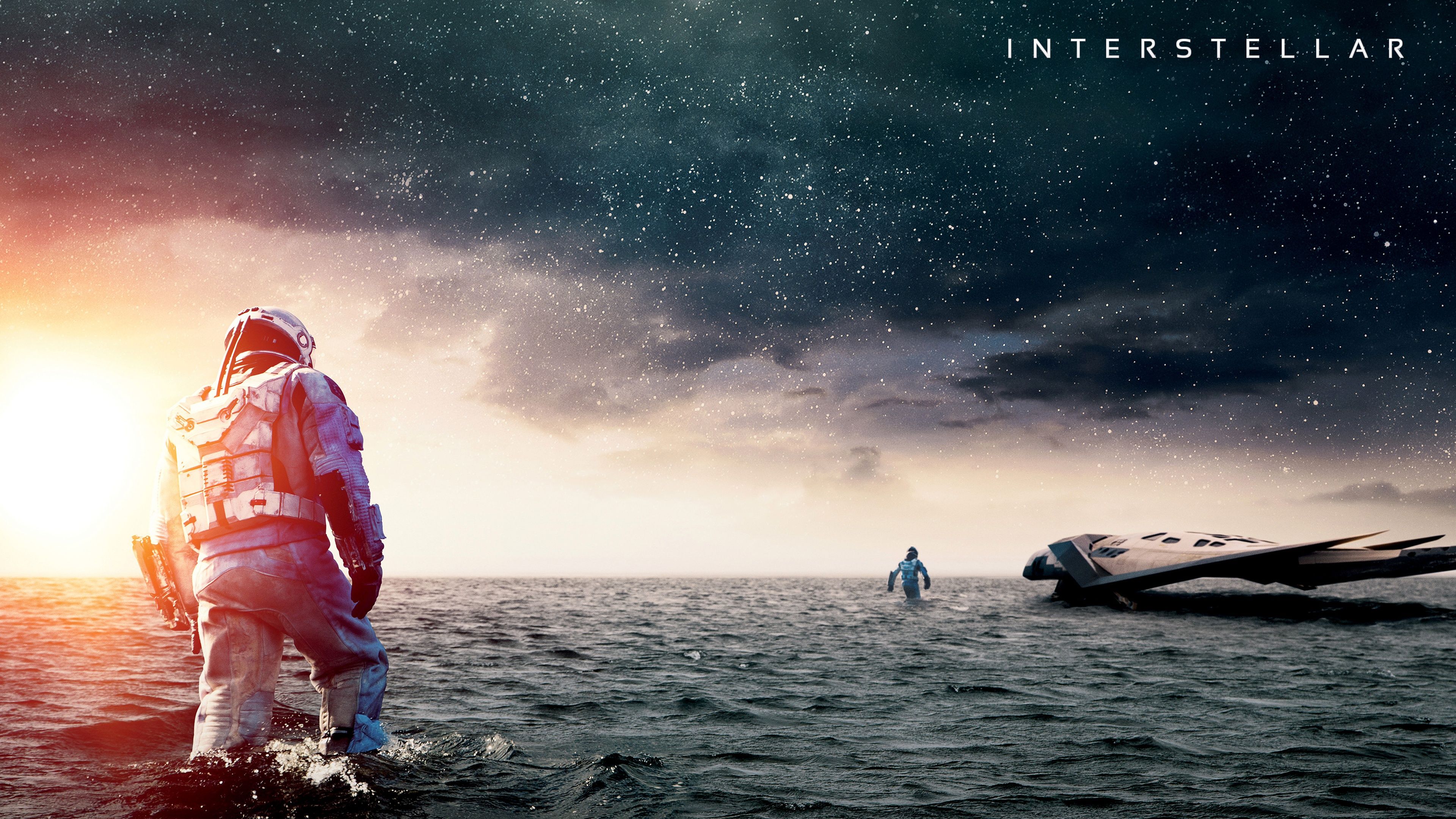 Astronauta su pianeta oceano Interstellar, 3840x2160 4K Ultra HD, Monitor 4K