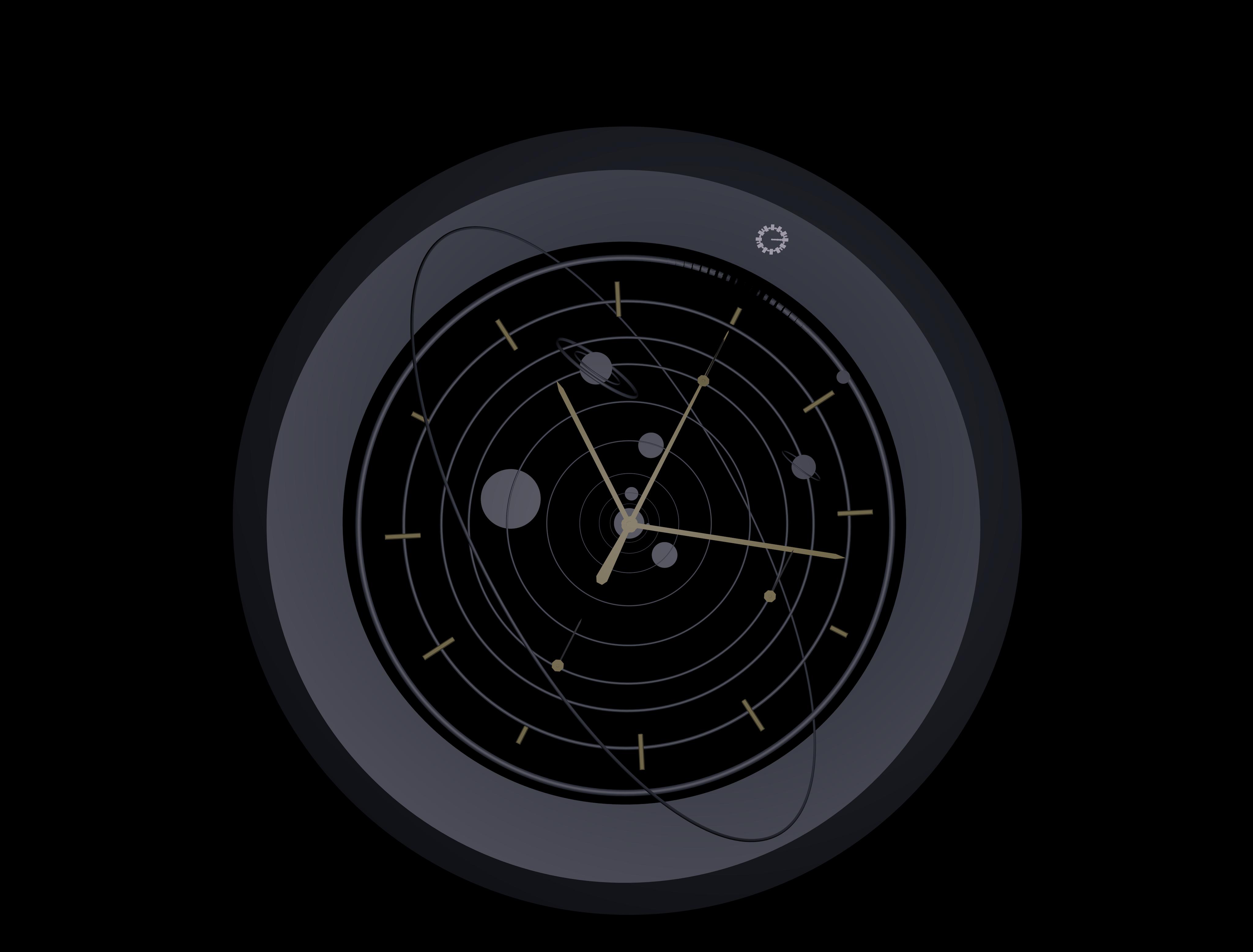 Orologio radar spaziale minimalista, 4096x3112 4K, Desktop 4K