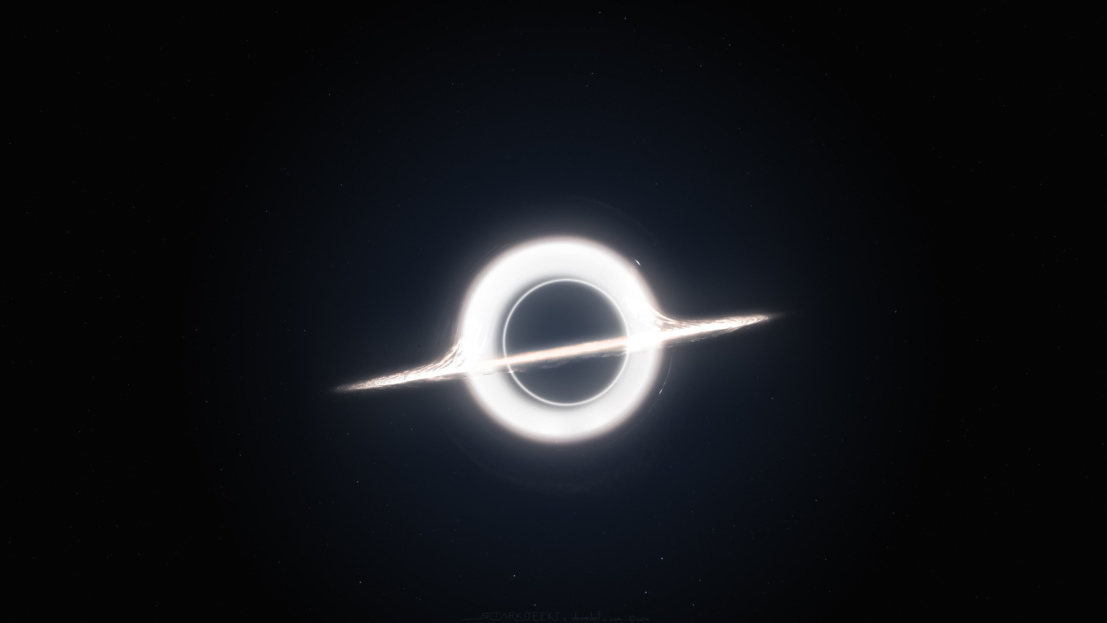 Buco nero Gargantua Interstellar, 3840x2160 4K, Desktop 4K